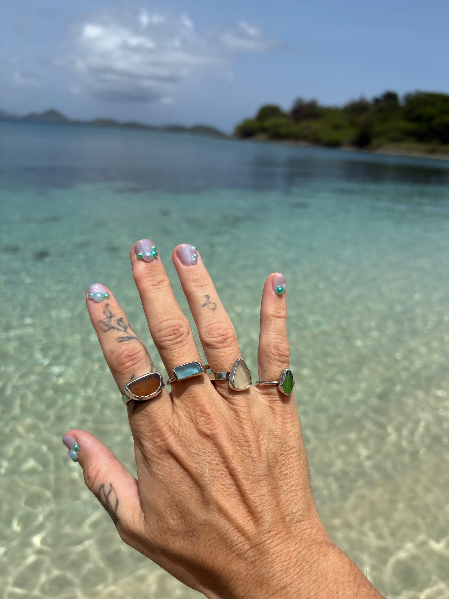 Mermaid Treasure Classic Sea Glass Ring