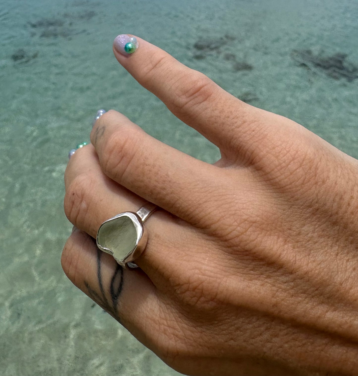 Mermaid Treasure Classic Sea Glass Ring