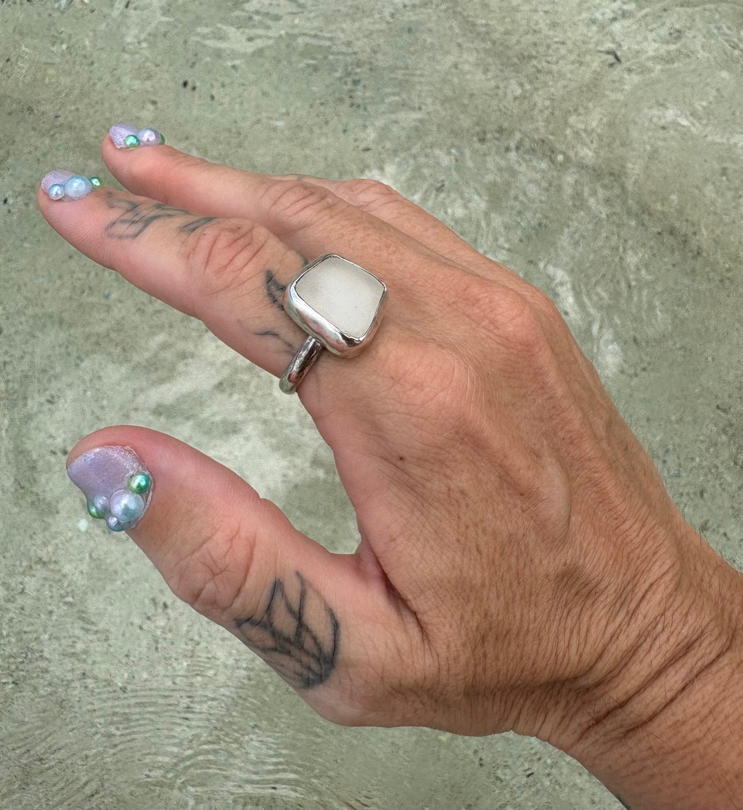 Mermaid Treasure Classic Sea Glass Ring