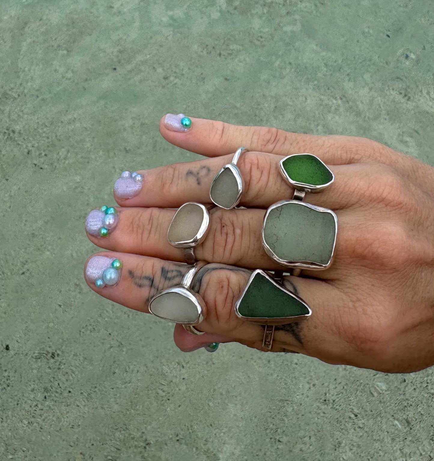 Mermaid Treasure Classic Sea Glass Ring
