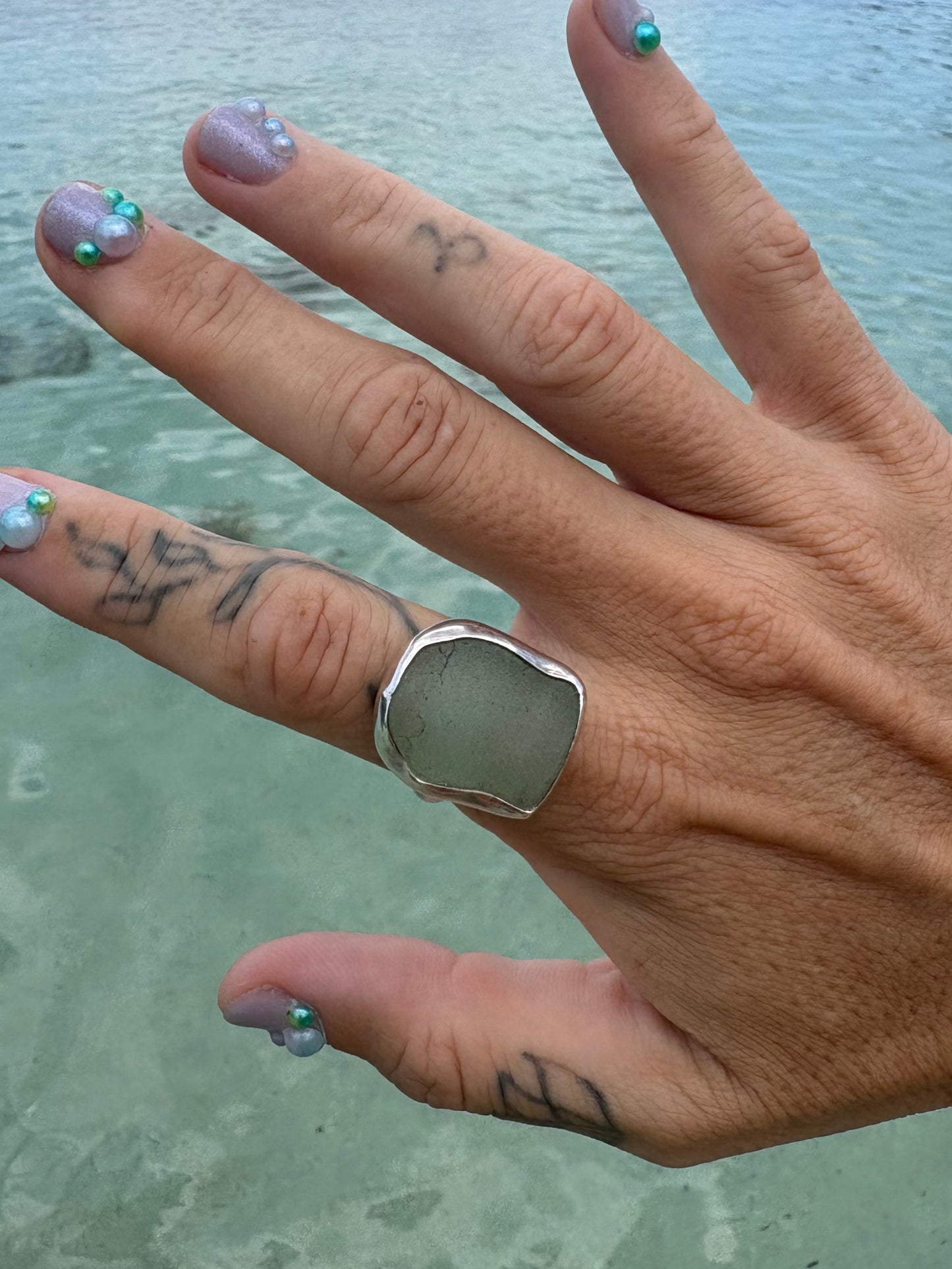 Mermaid Treasure Classic Sea Glass Ring