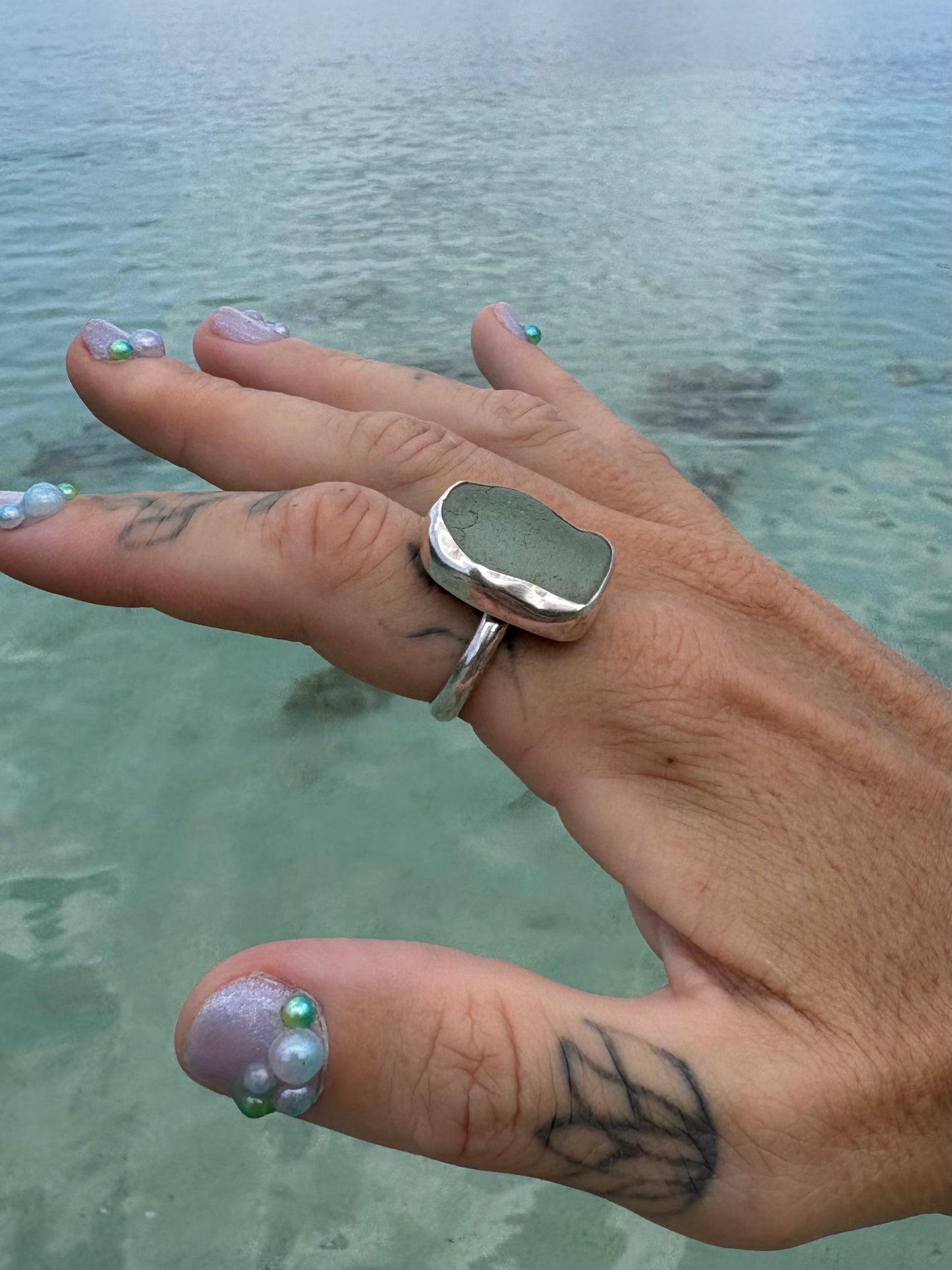 Mermaid Treasure Classic Sea Glass Ring