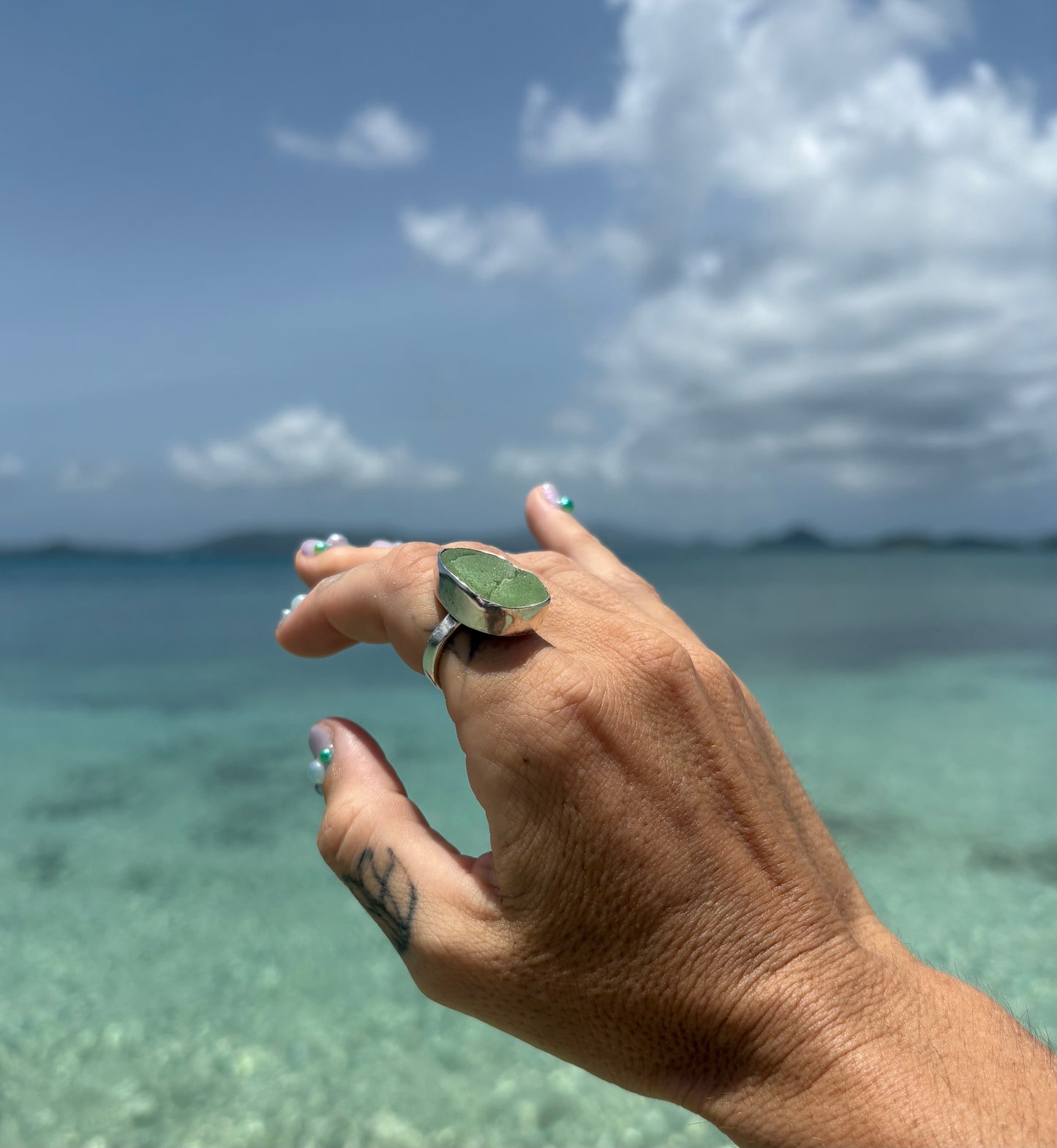 Mermaid Treasure Classic Sea Glass Ring