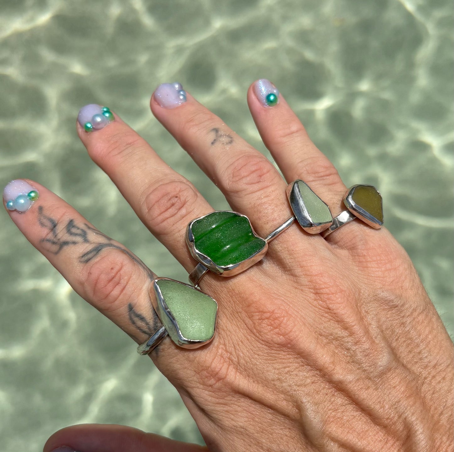 Mermaid Treasure Classic Sea Glass Ring