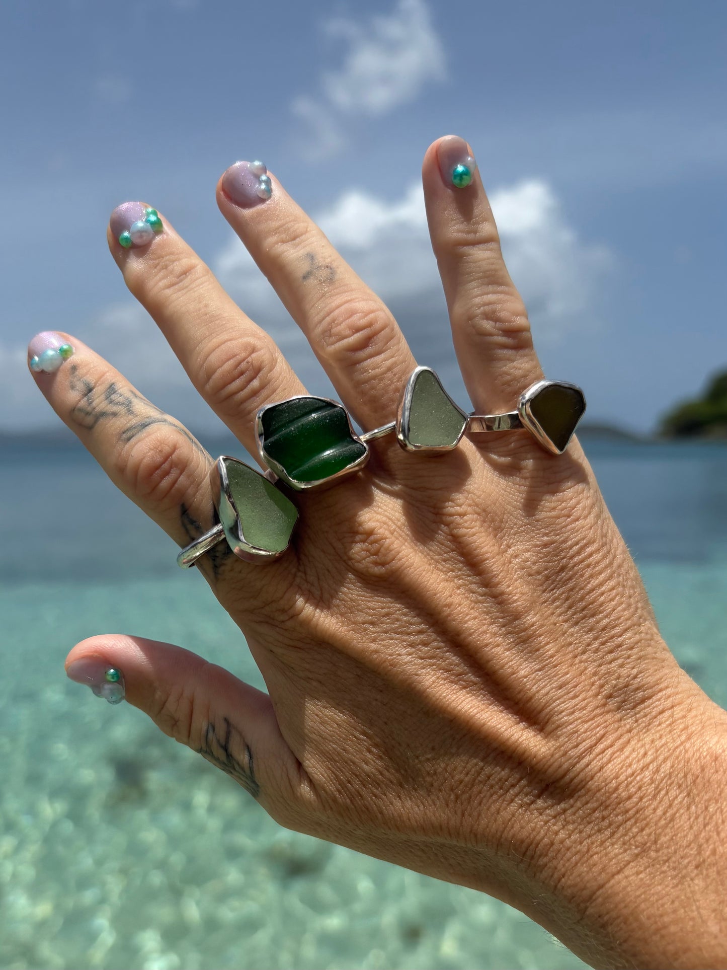 Mermaid Treasure Classic Sea Glass Ring