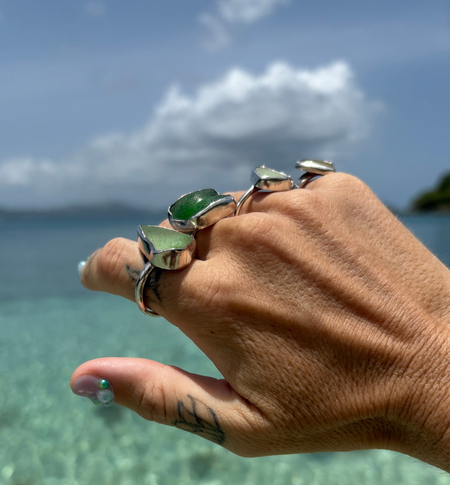 Mermaid Treasure Classic Sea Glass Ring
