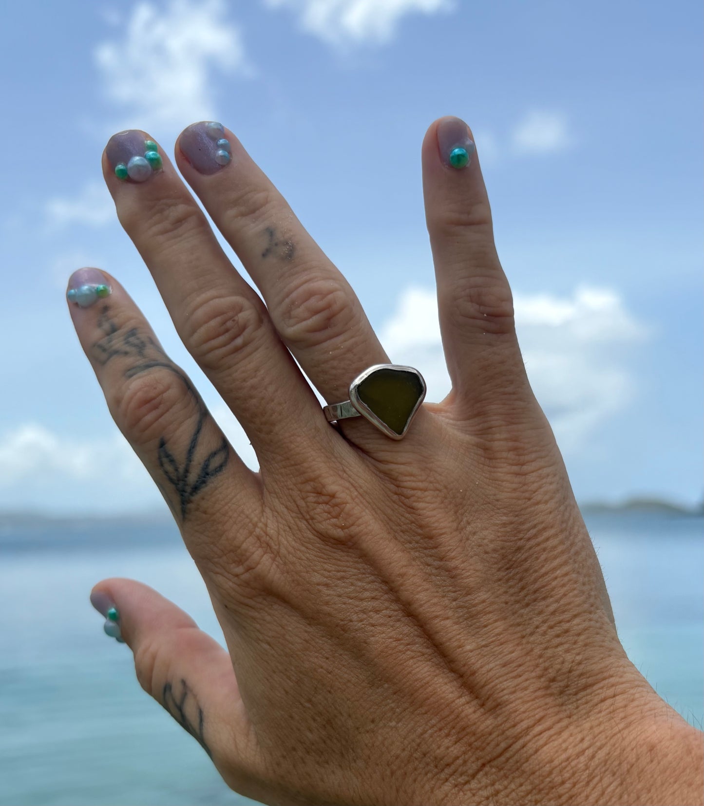 Mermaid Treasure Classic Sea Glass Ring