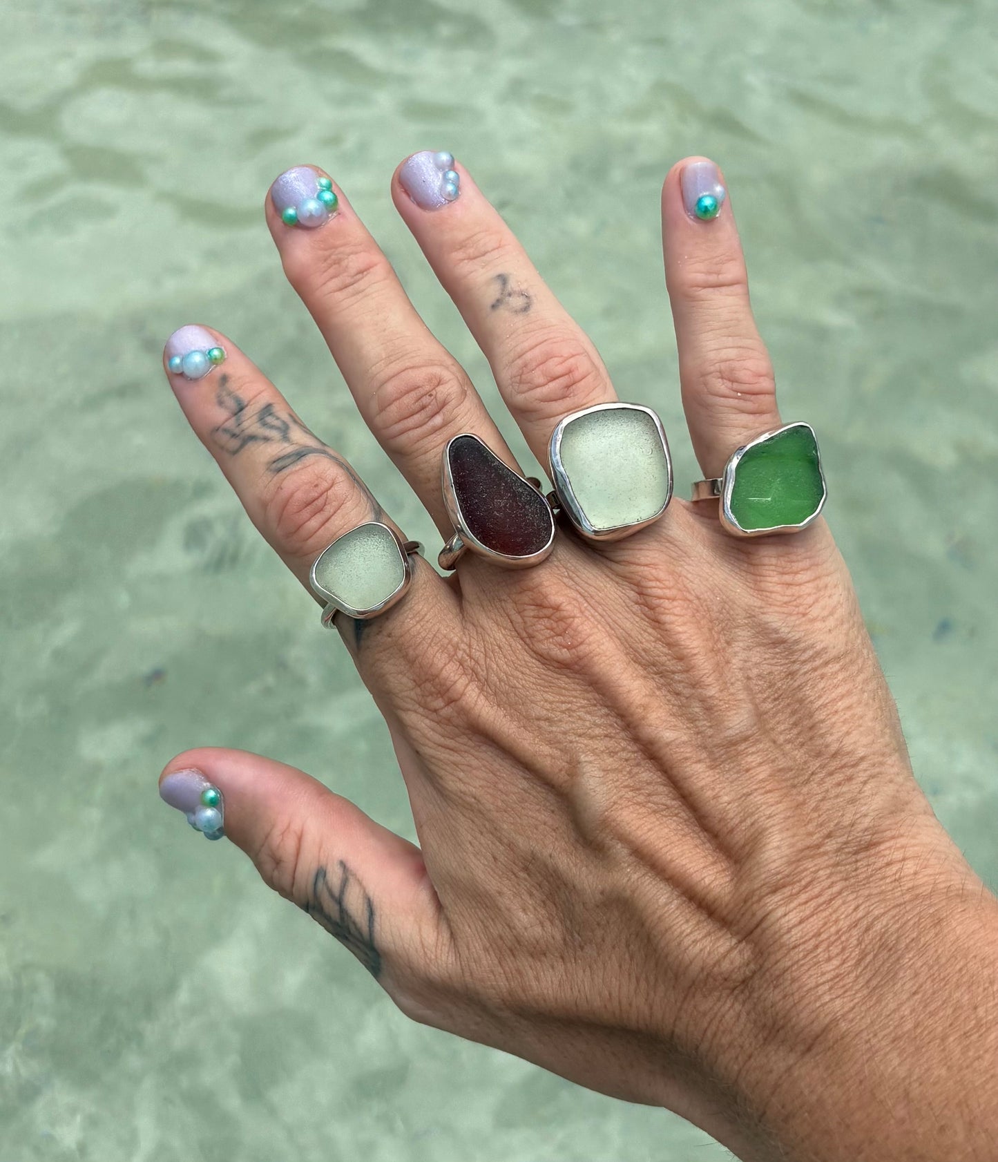 Mermaid Treasure Classic Sea Glass Ring