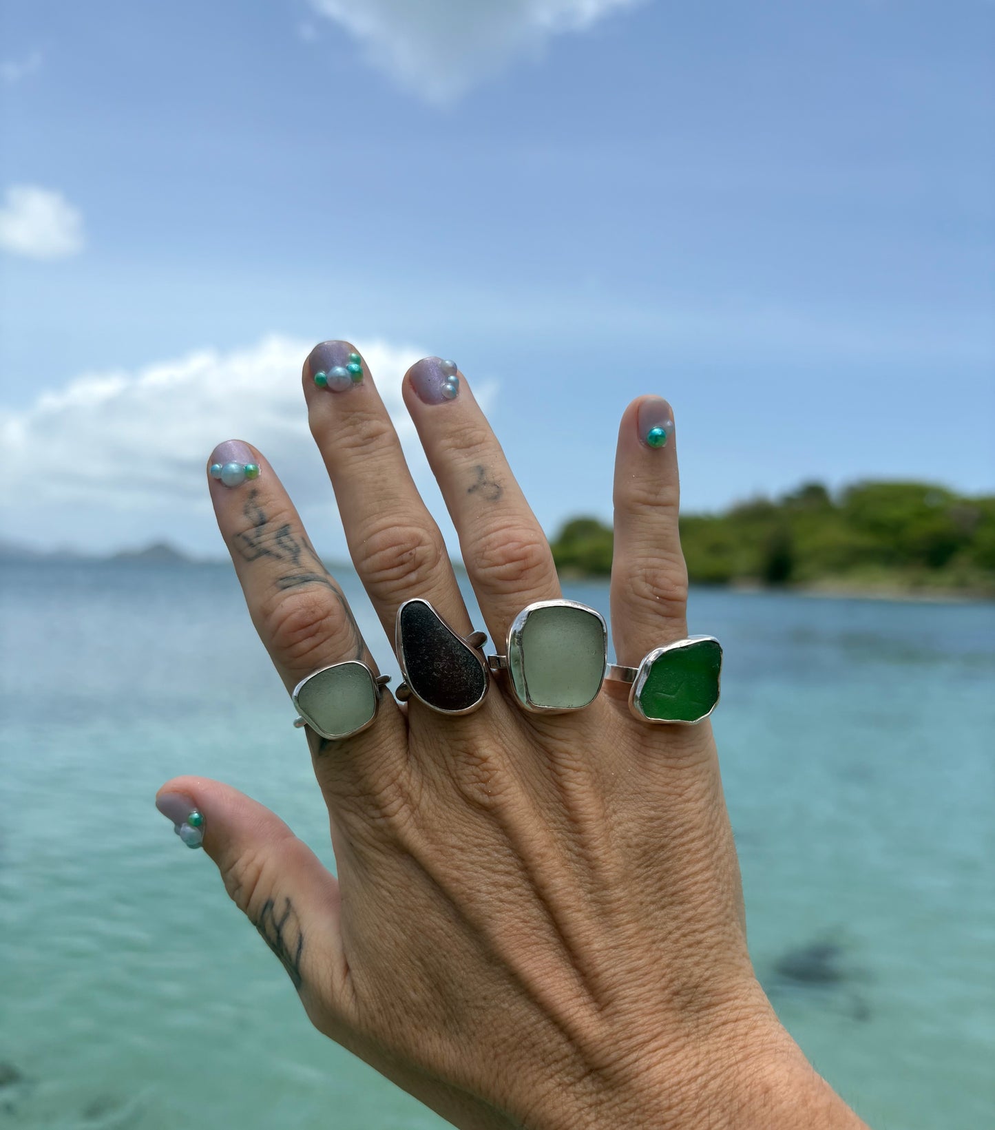 Mermaid Treasure Classic Sea Glass Ring