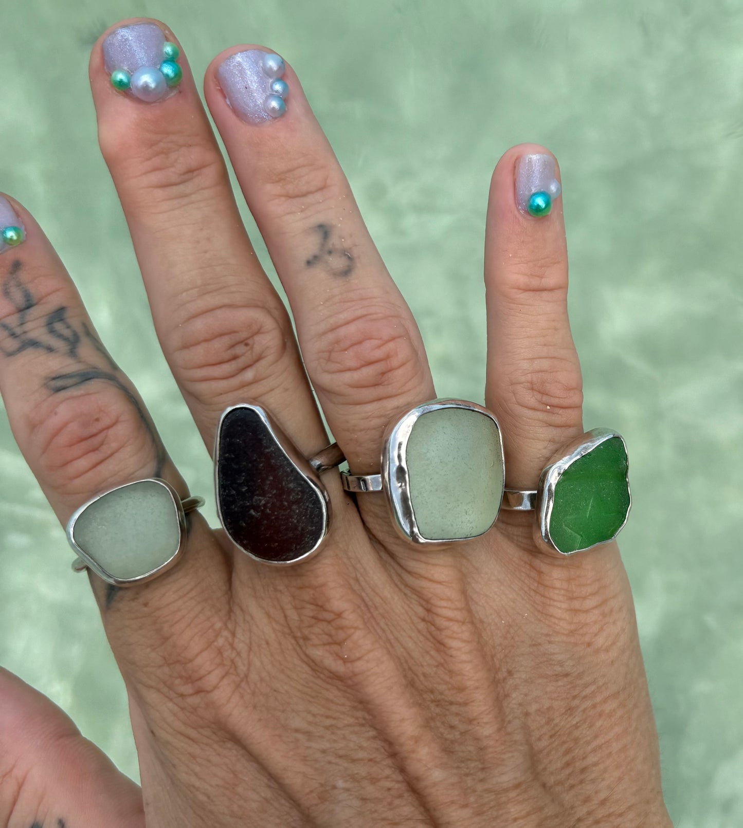Mermaid Treasure Classic Sea Glass Ring