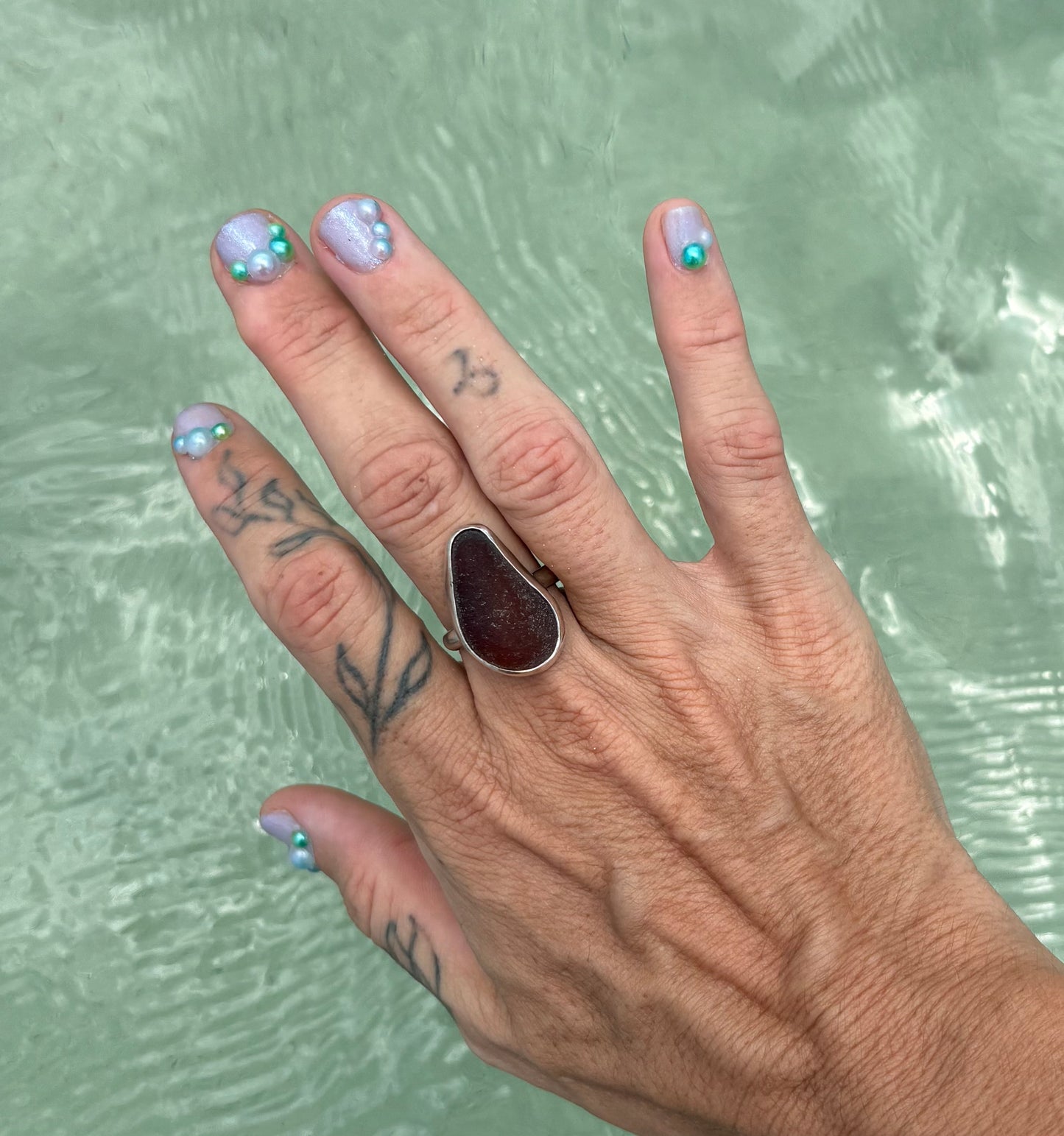 Mermaid Treasure Classic Sea Glass Ring