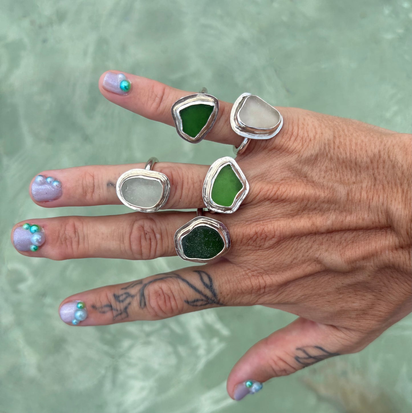 Mermaid Treasure Classic Sea Glass Ring