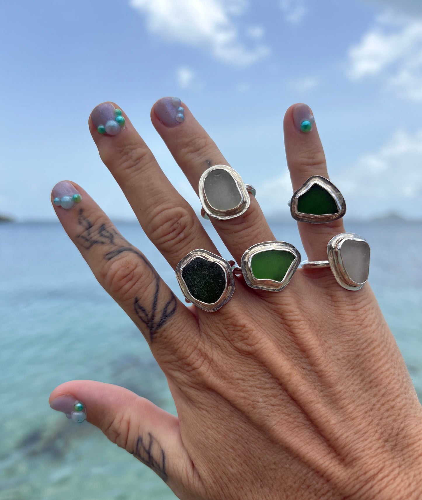 Mermaid Treasure Classic Sea Glass Ring