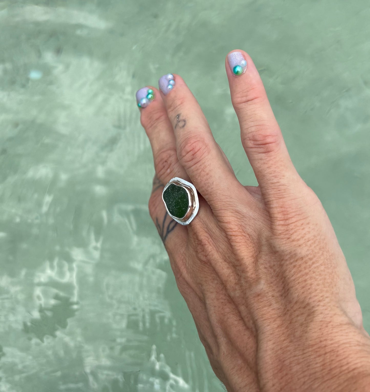 Mermaid Treasure Classic Sea Glass Ring