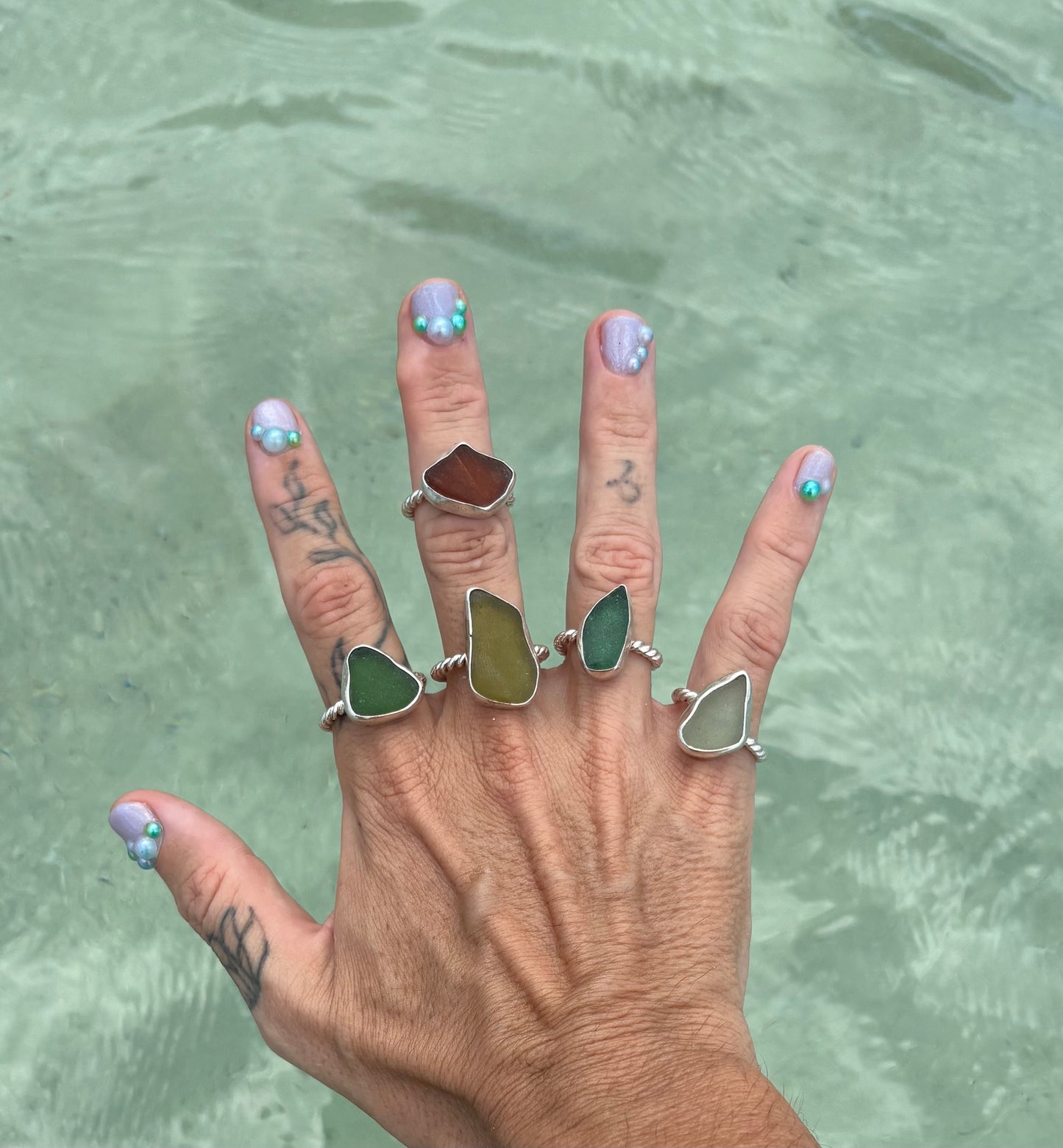 Mermaid Treasure Classic Sea Glass Ring