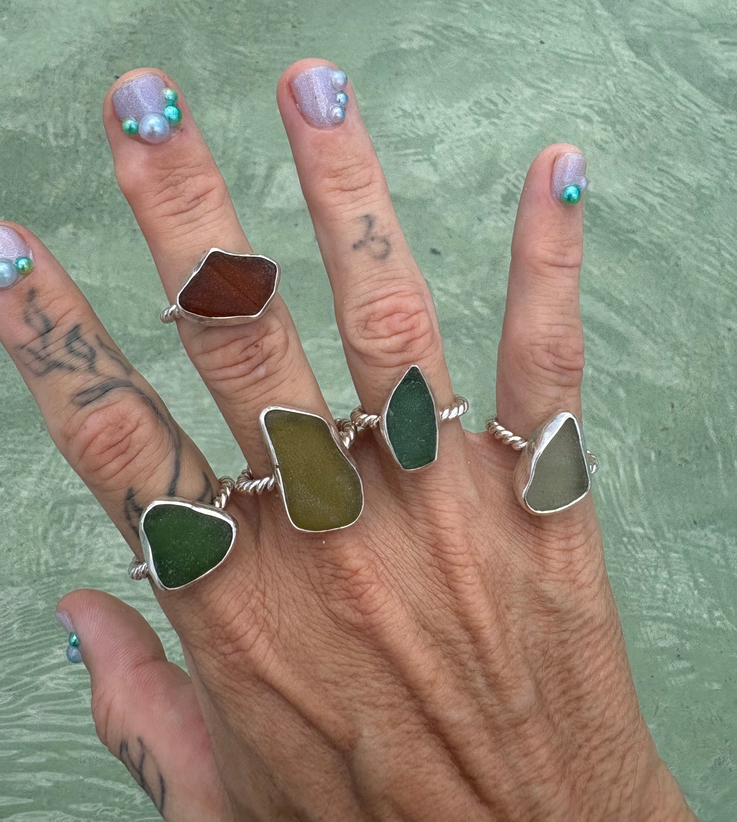Mermaid Treasure Classic Sea Glass Ring