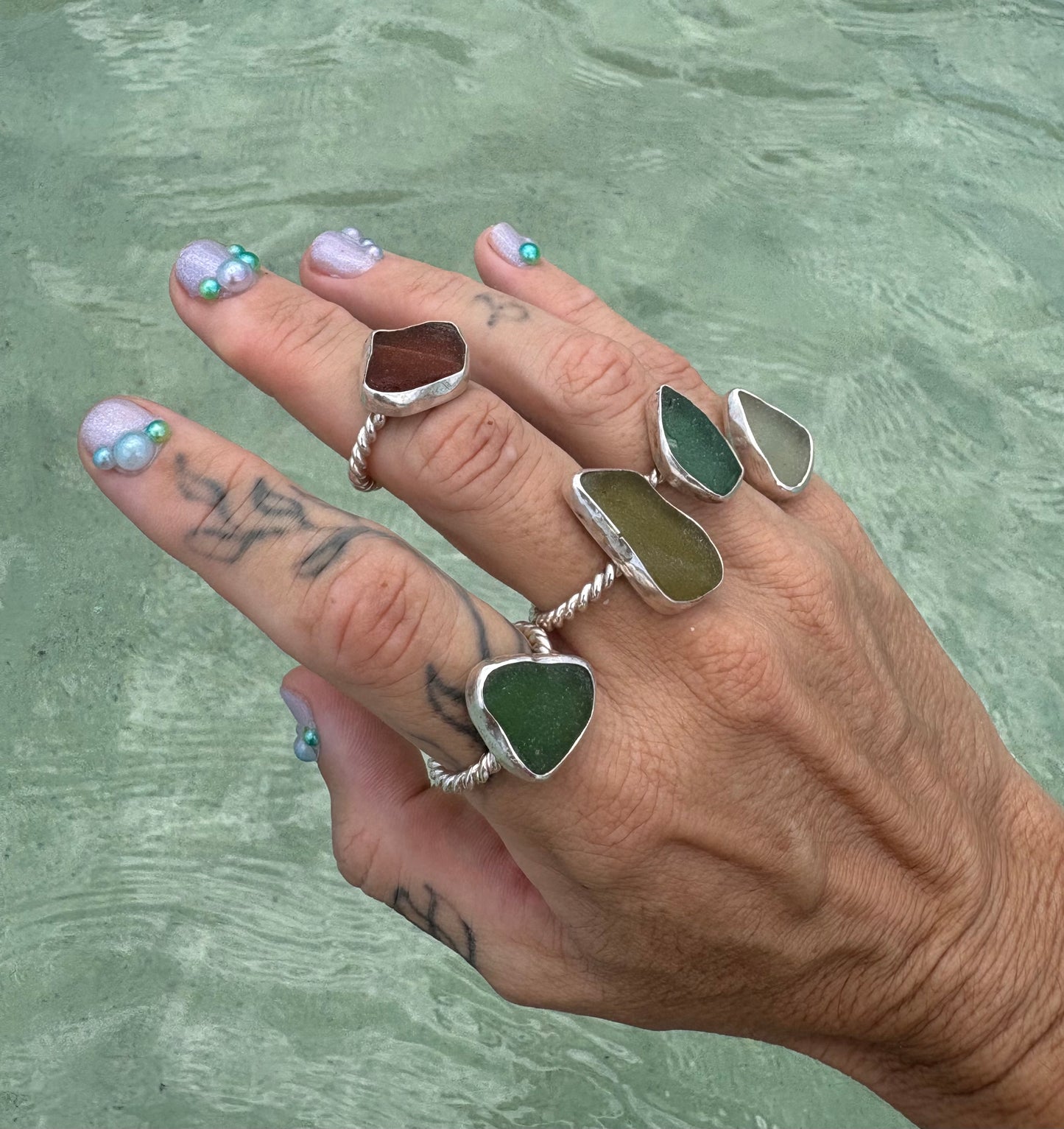 Mermaid Treasure Classic Sea Glass Ring