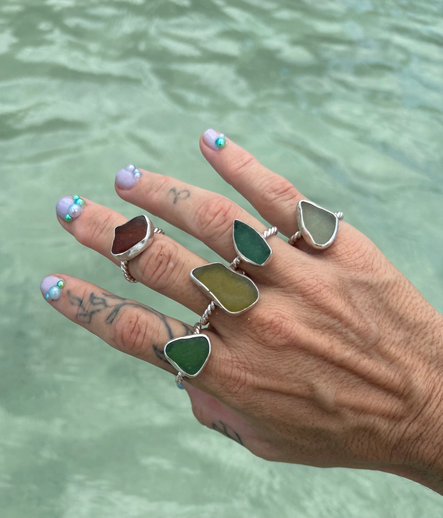 Mermaid Treasure Classic Sea Glass Ring