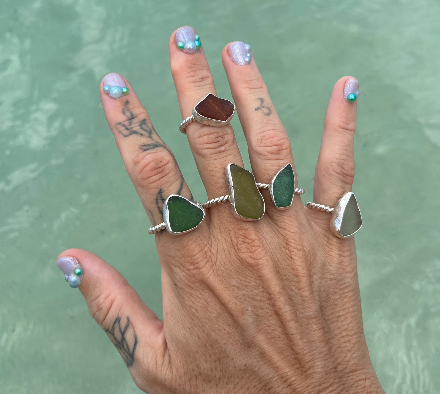 Mermaid Treasure Classic Sea Glass Ring