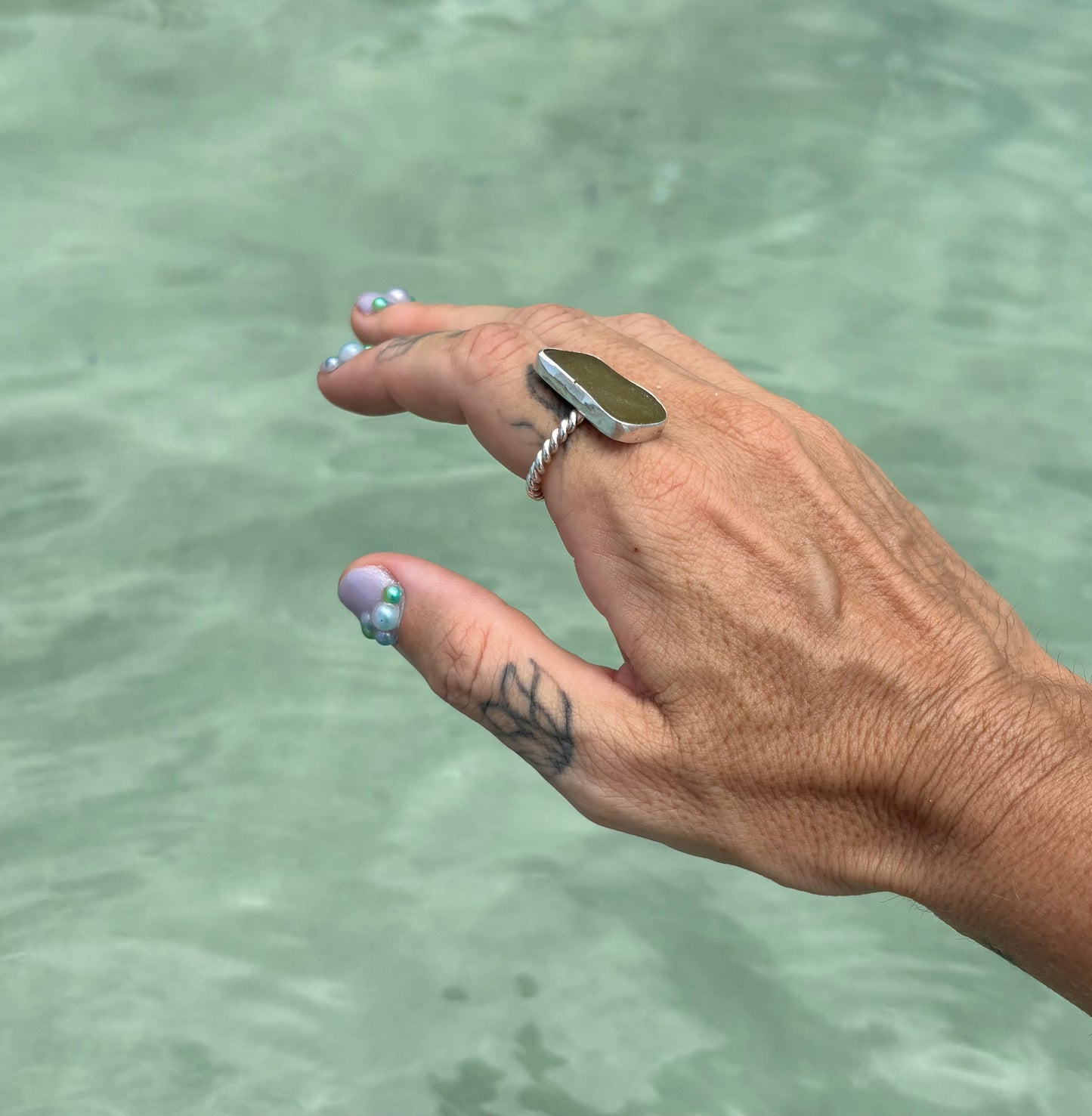 Mermaid Treasure Classic Sea Glass Ring
