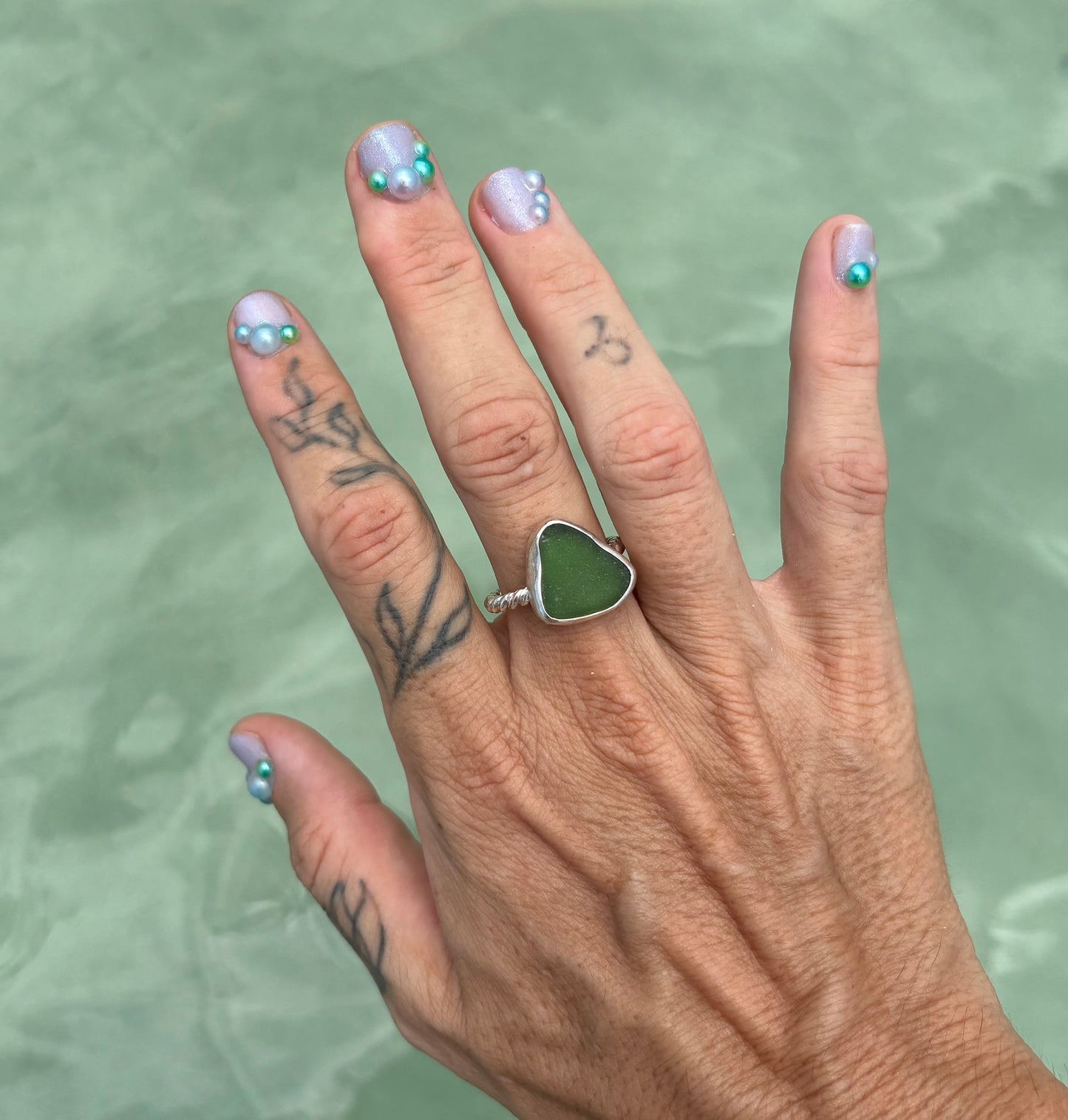 Mermaid Treasure Classic Sea Glass Ring