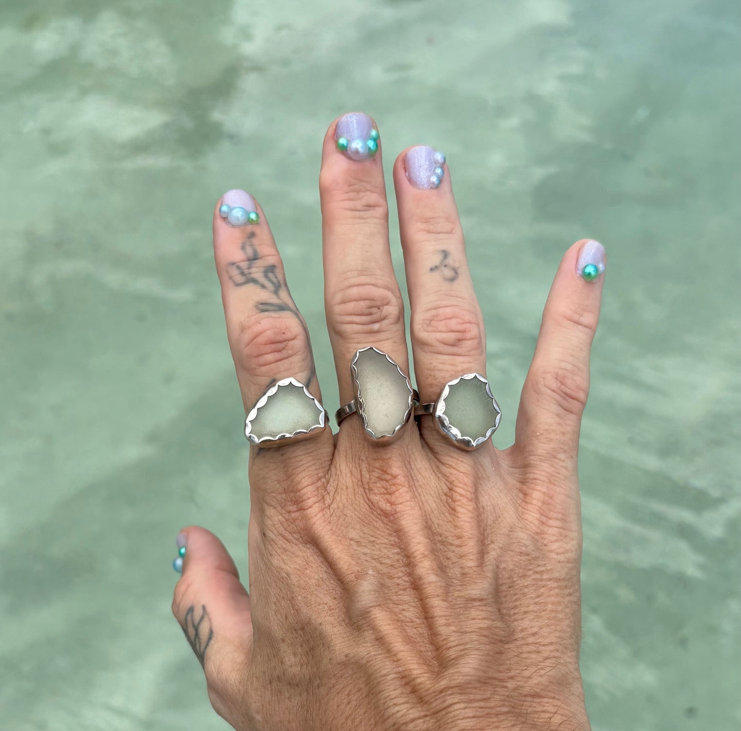 Mermaid Treasure Classic Sea Glass Ring