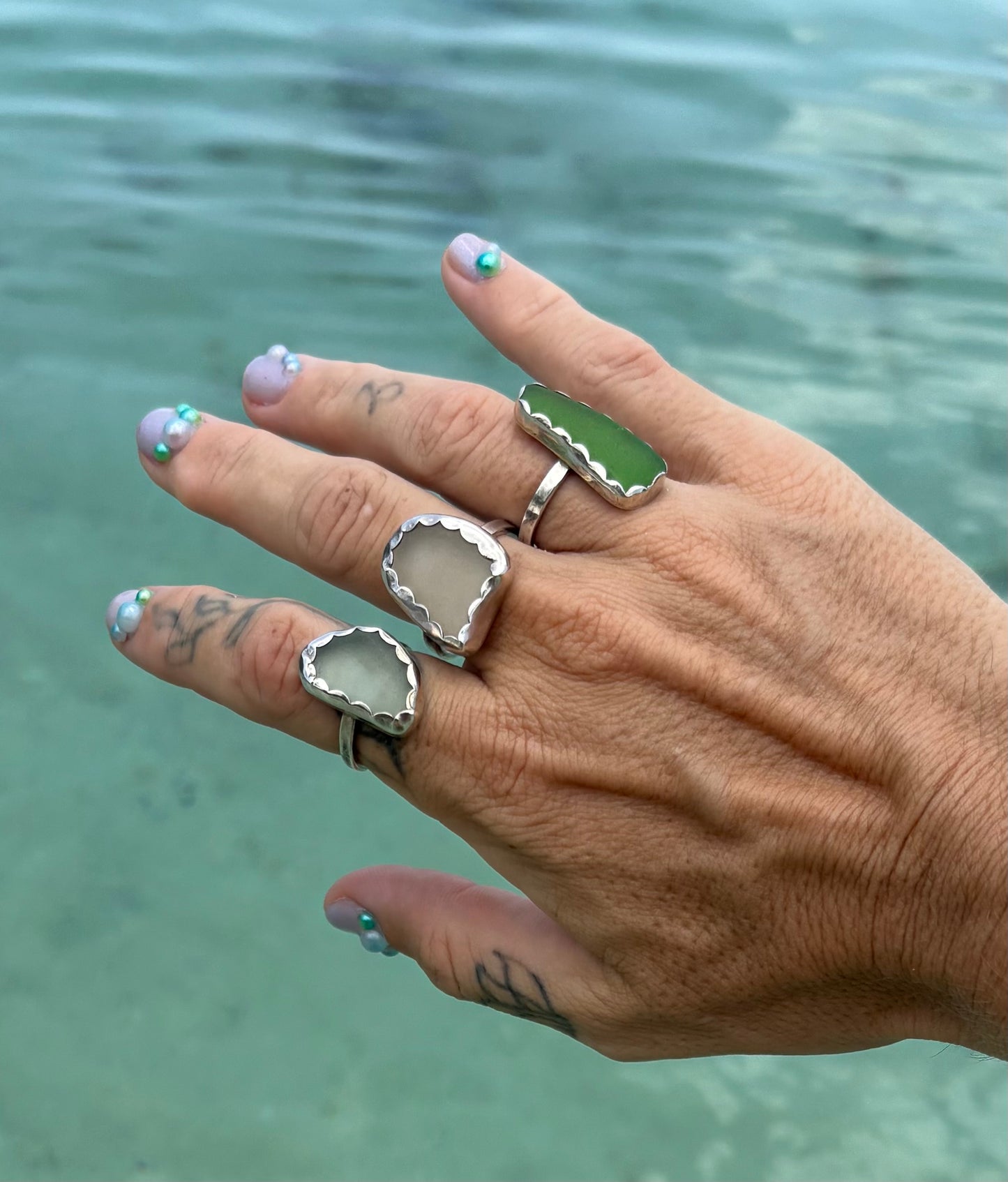 Mermaid Treasure Classic Sea Glass Ring