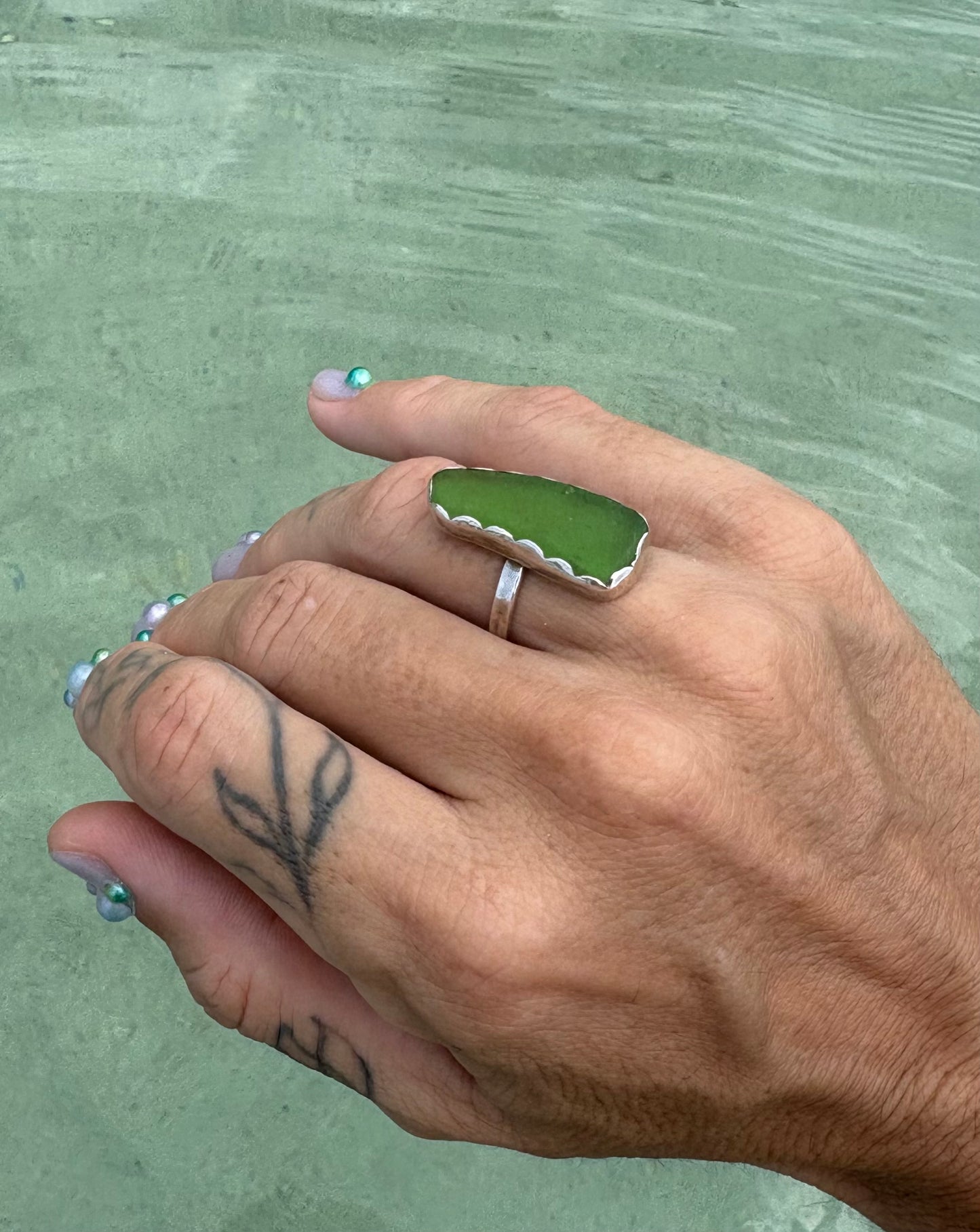 Mermaid Treasure Classic Sea Glass Ring
