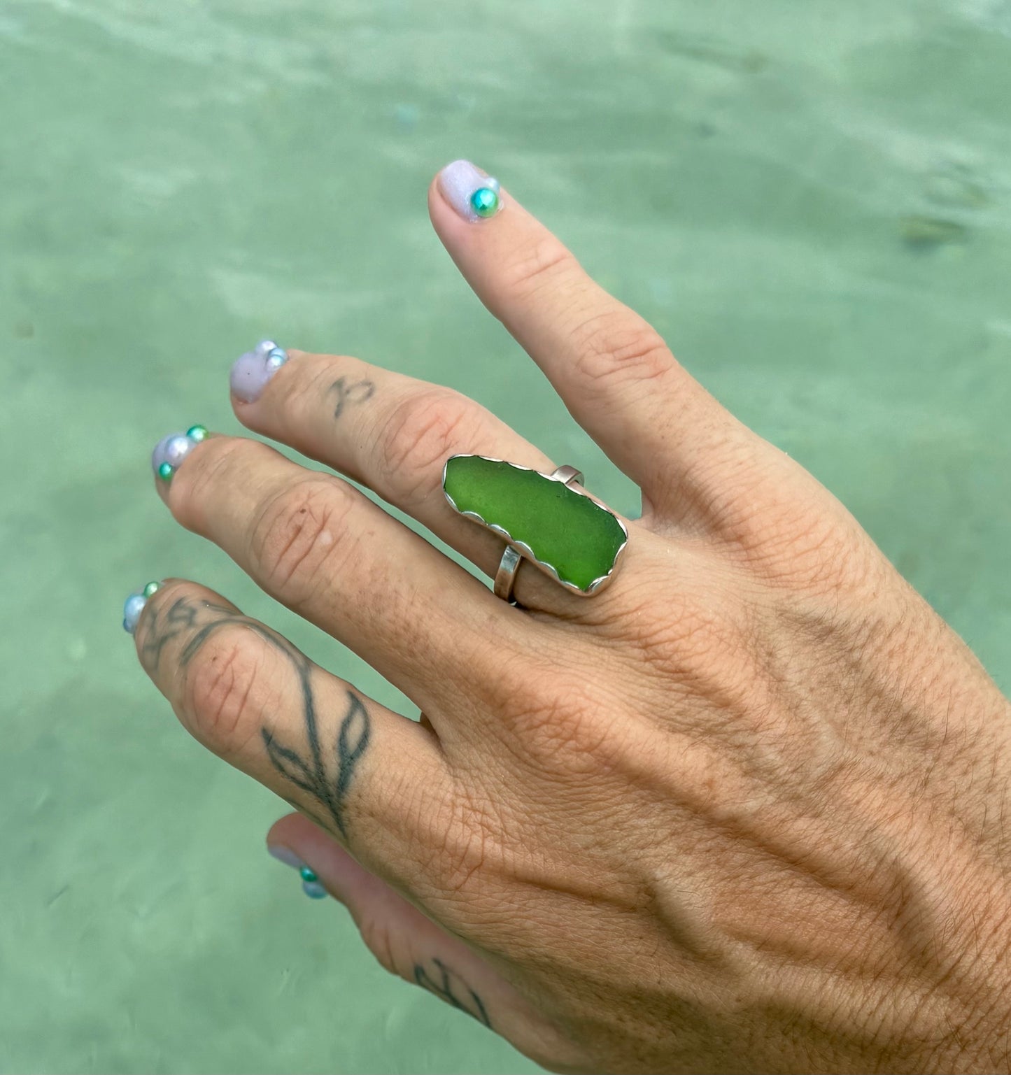 Mermaid Treasure Classic Sea Glass Ring