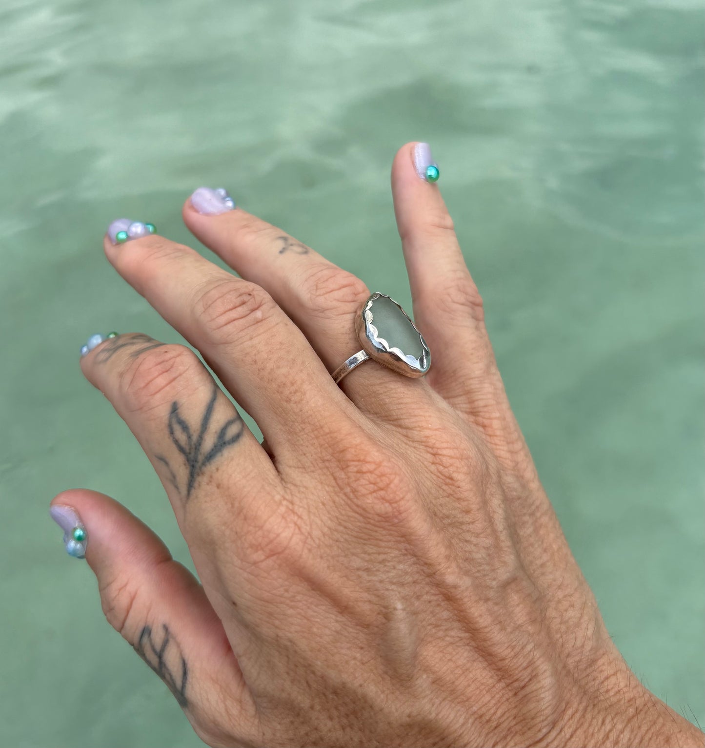 Mermaid Treasure Classic Sea Glass Ring
