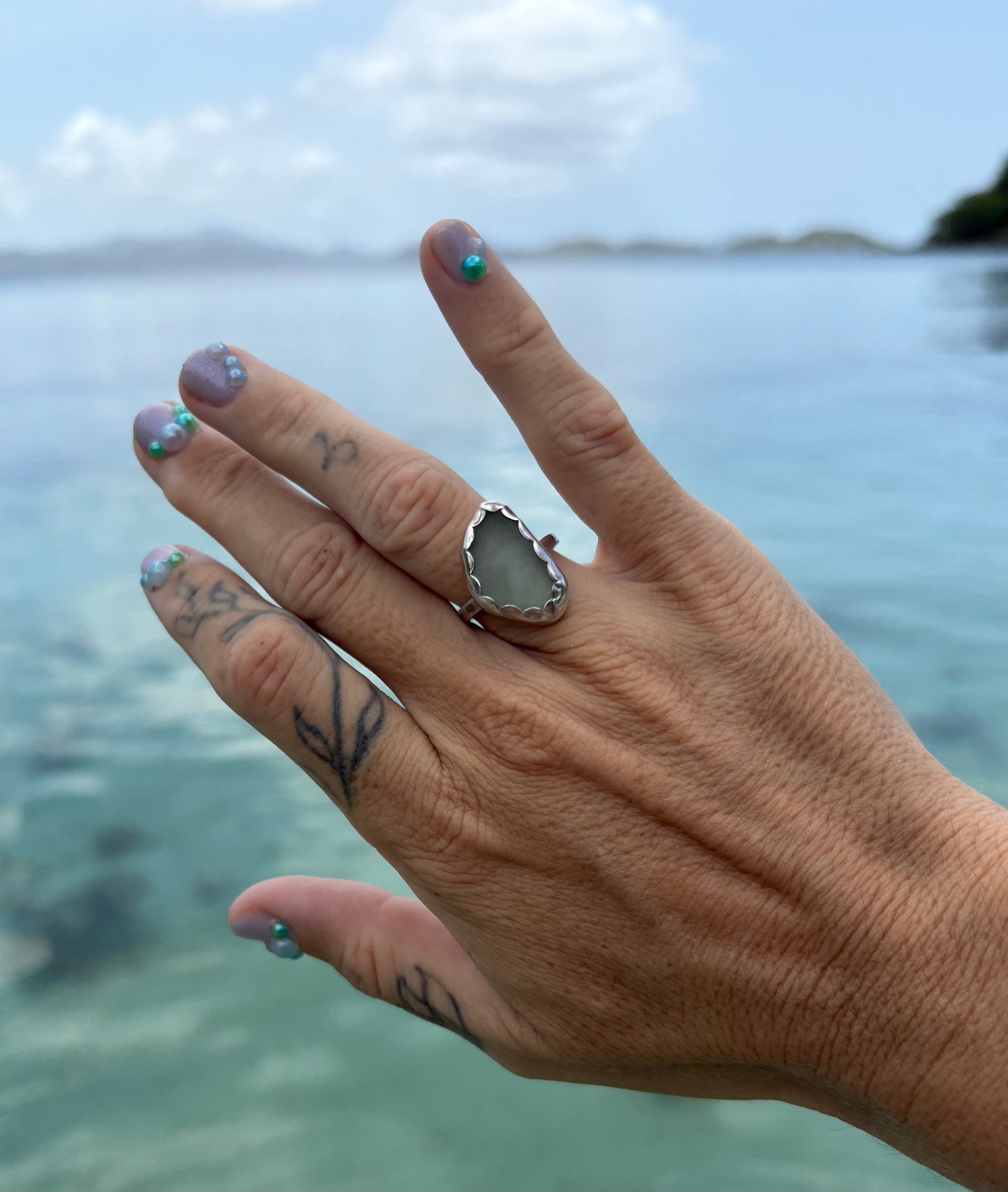Mermaid Treasure Classic Sea Glass Ring