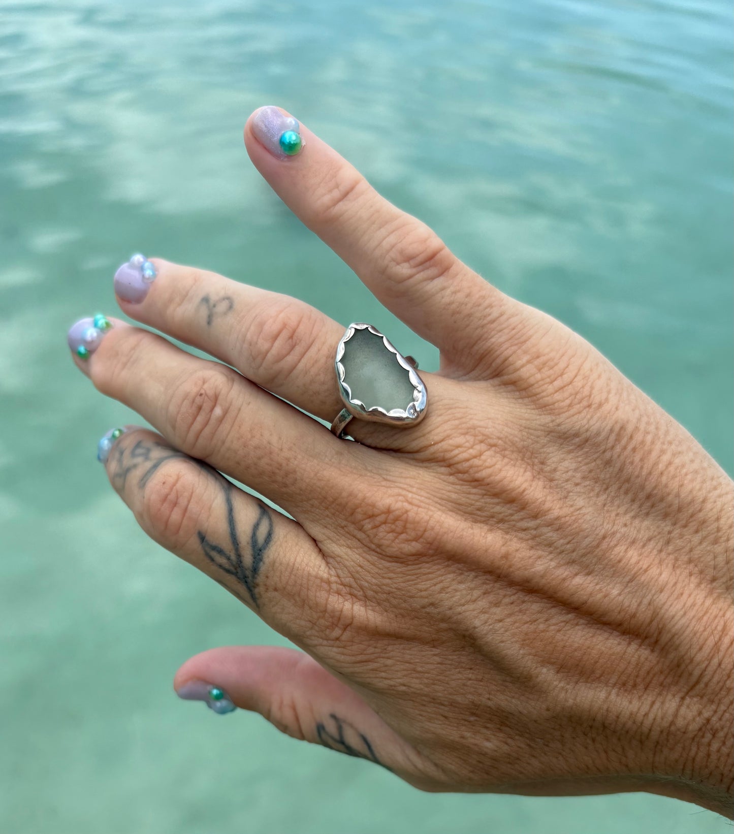Mermaid Treasure Classic Sea Glass Ring