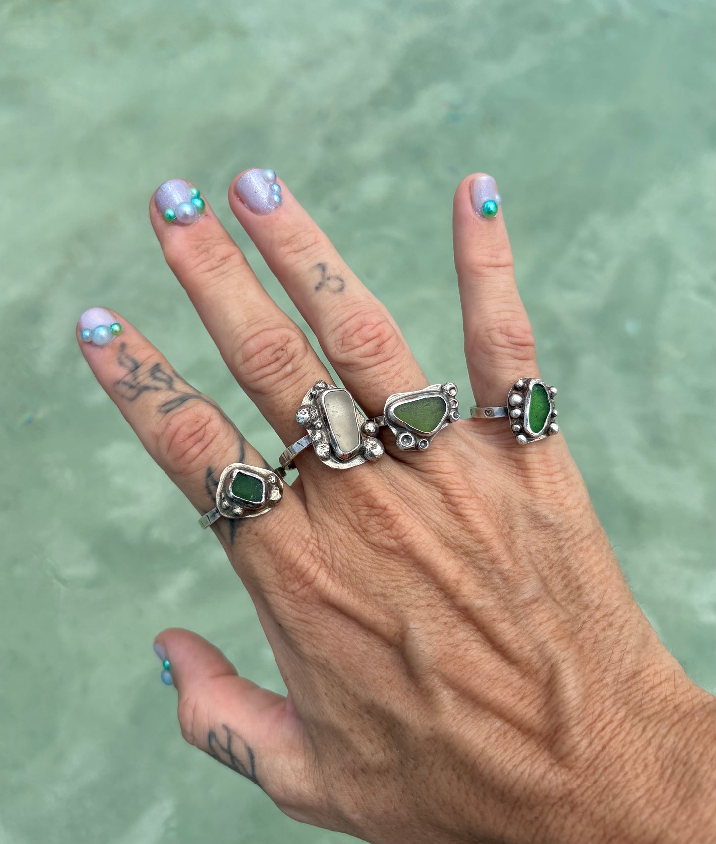 Mermaid Treasure Sea Glass Ring