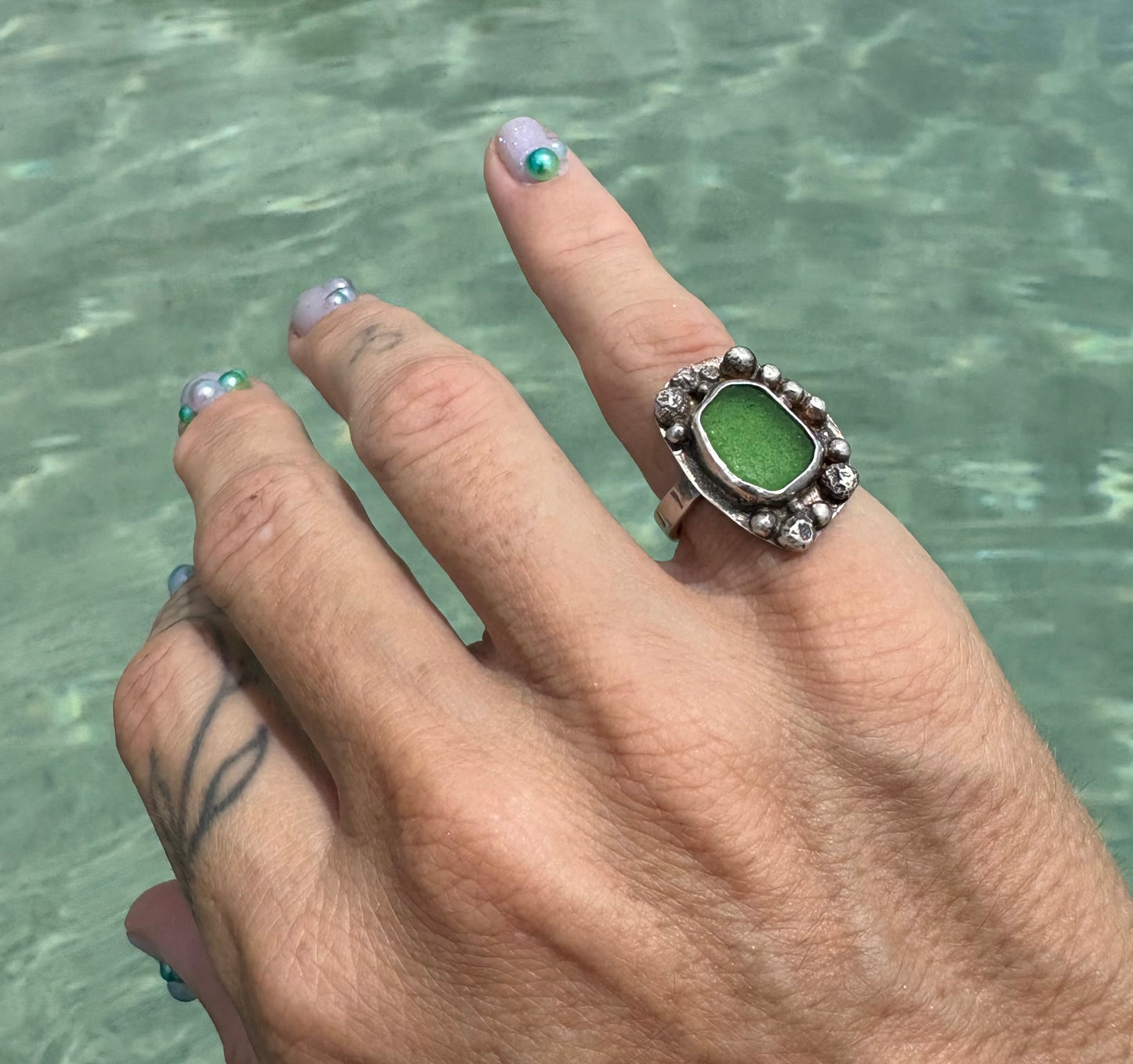 Mermaid Treasure Sea Glass Ring