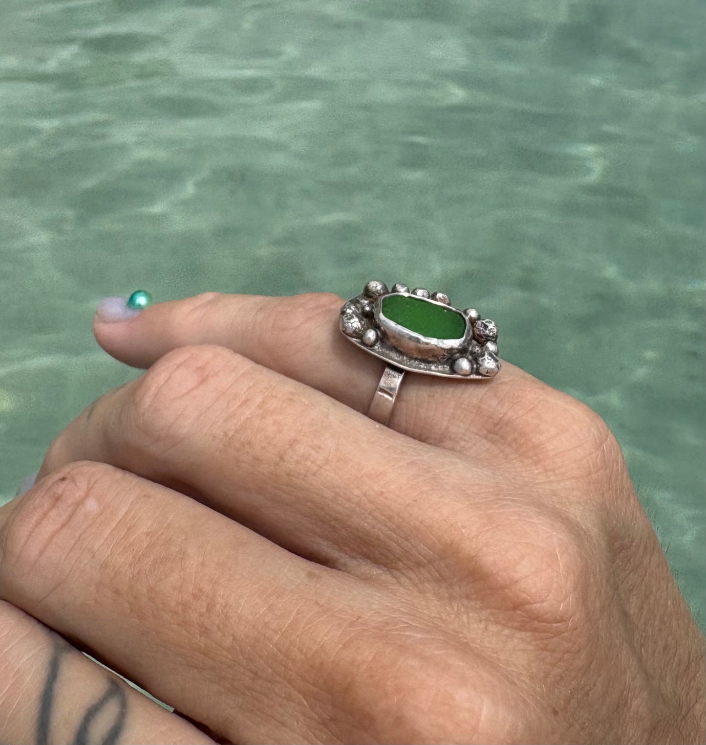 Mermaid Treasure Sea Glass Ring