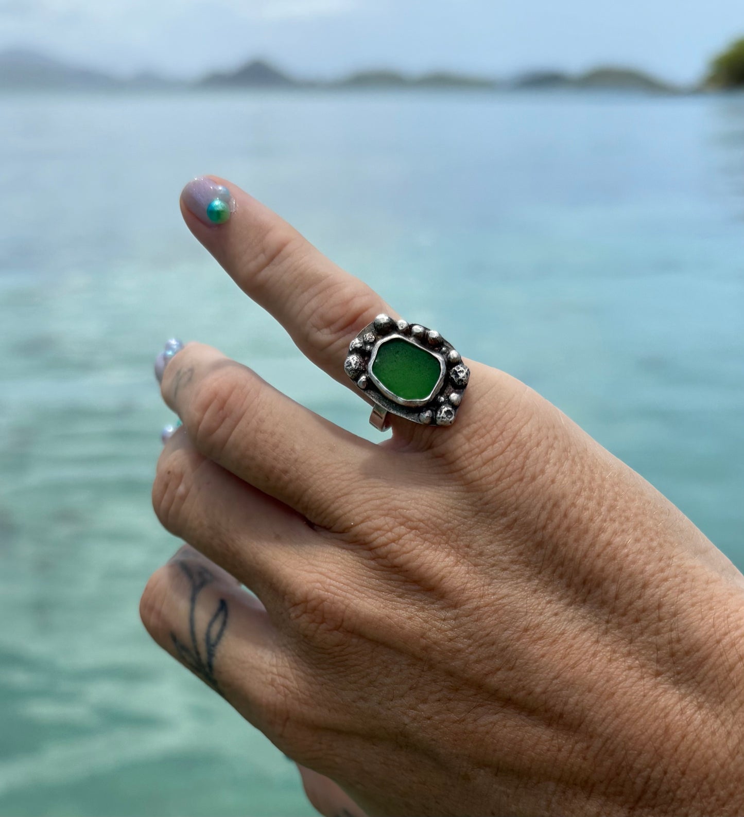 Mermaid Treasure Sea Glass Ring