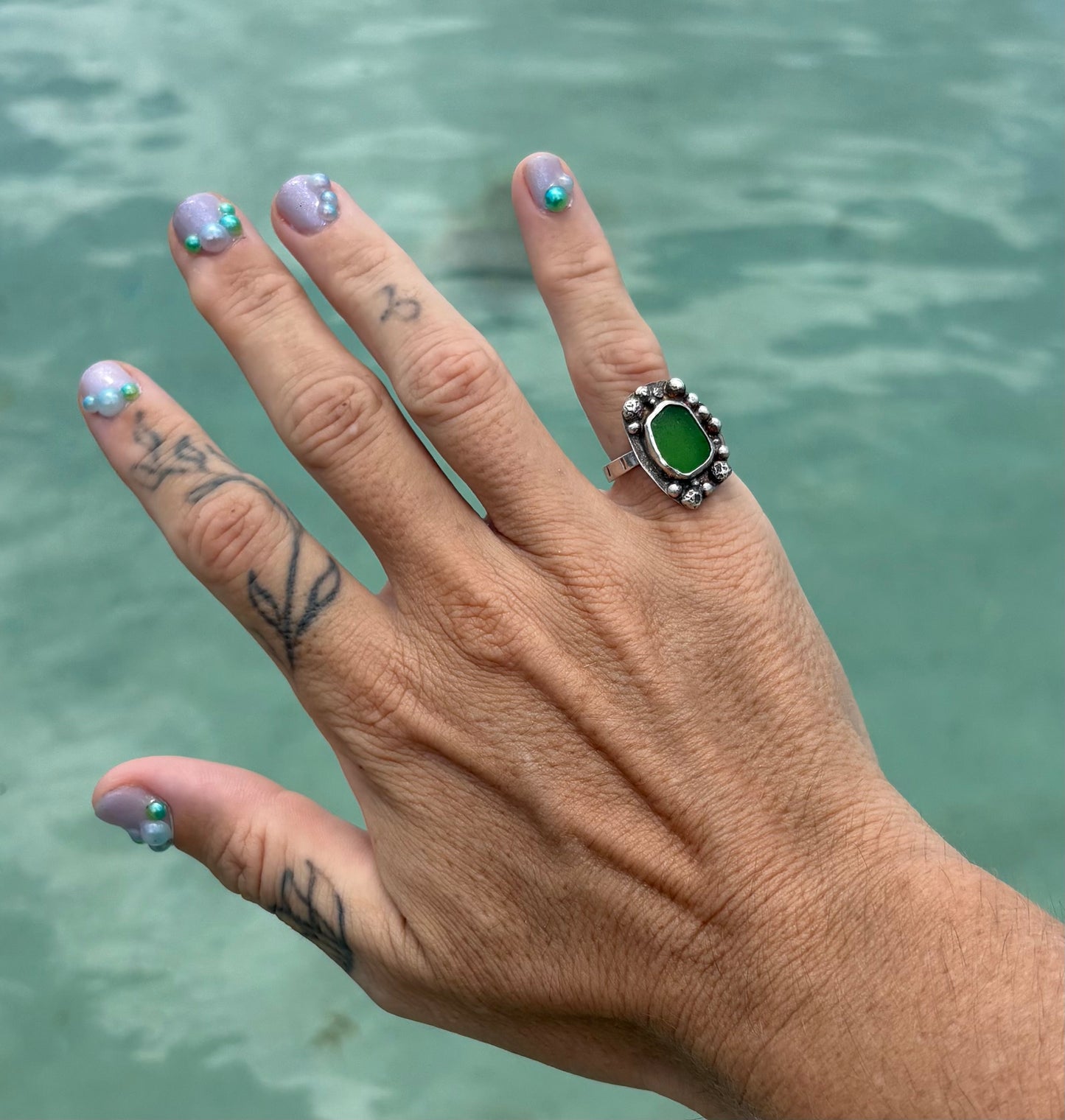 Mermaid Treasure Sea Glass Ring