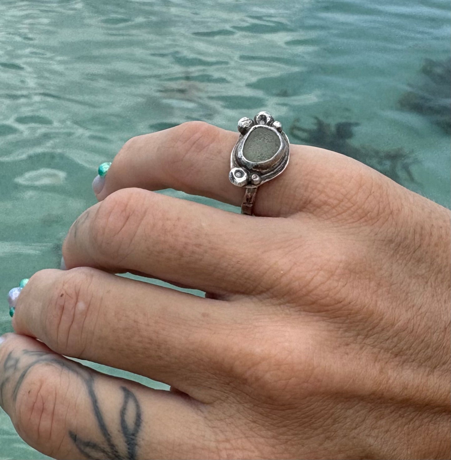 Mermaid Treasure Sea Glass Ring