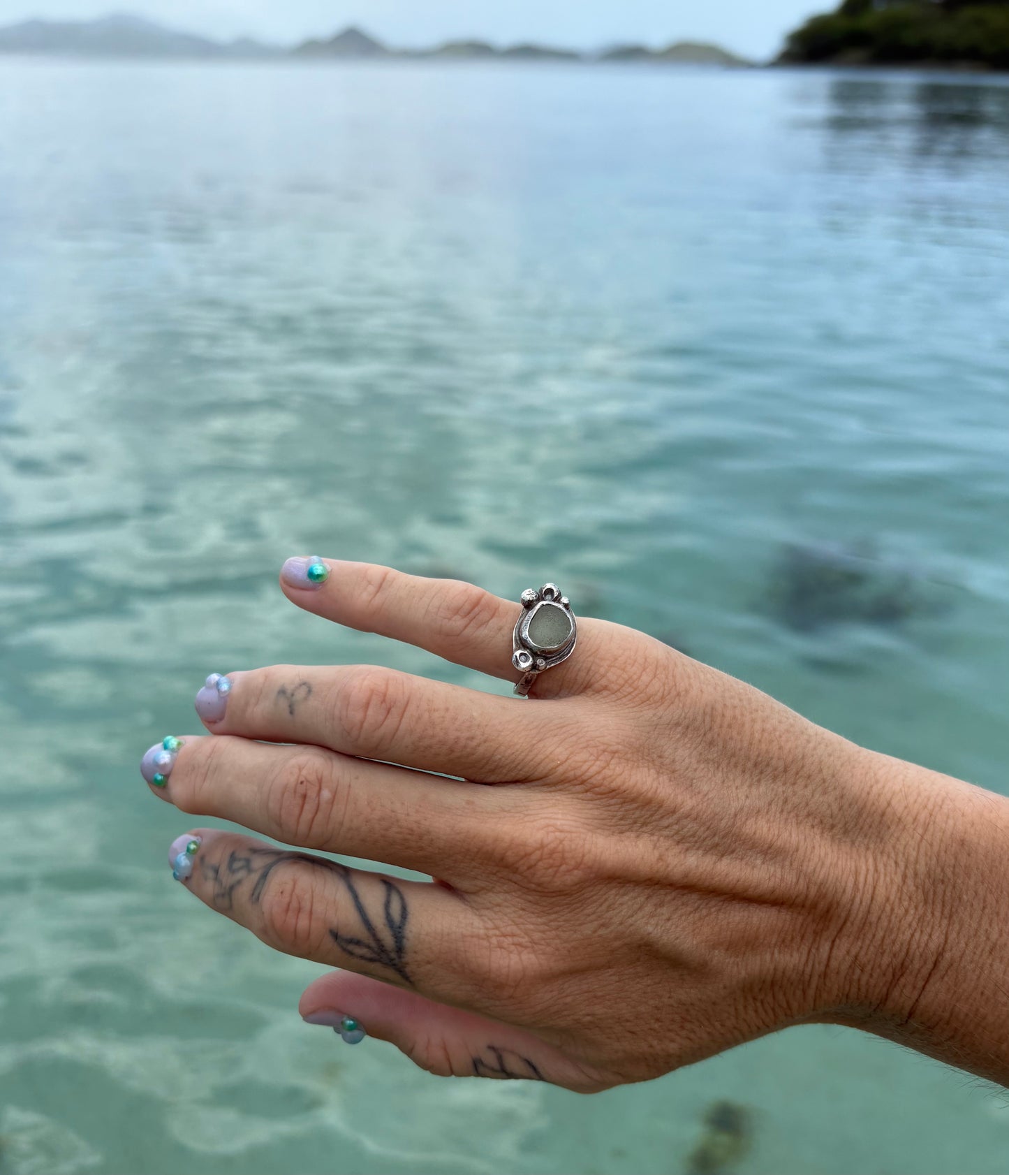 Mermaid Treasure Sea Glass Ring
