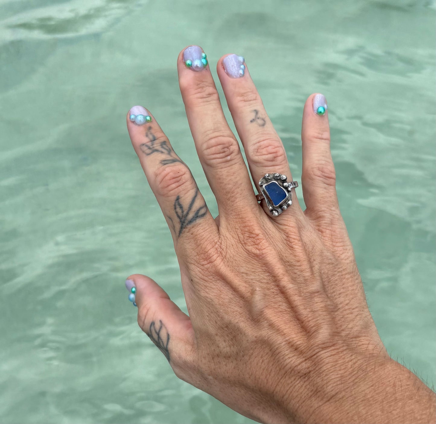 Mermaid Treasure Sea Glass Ring