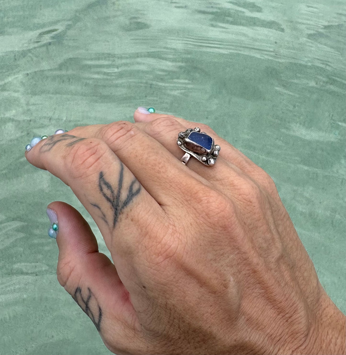 Mermaid Treasure Sea Glass Ring