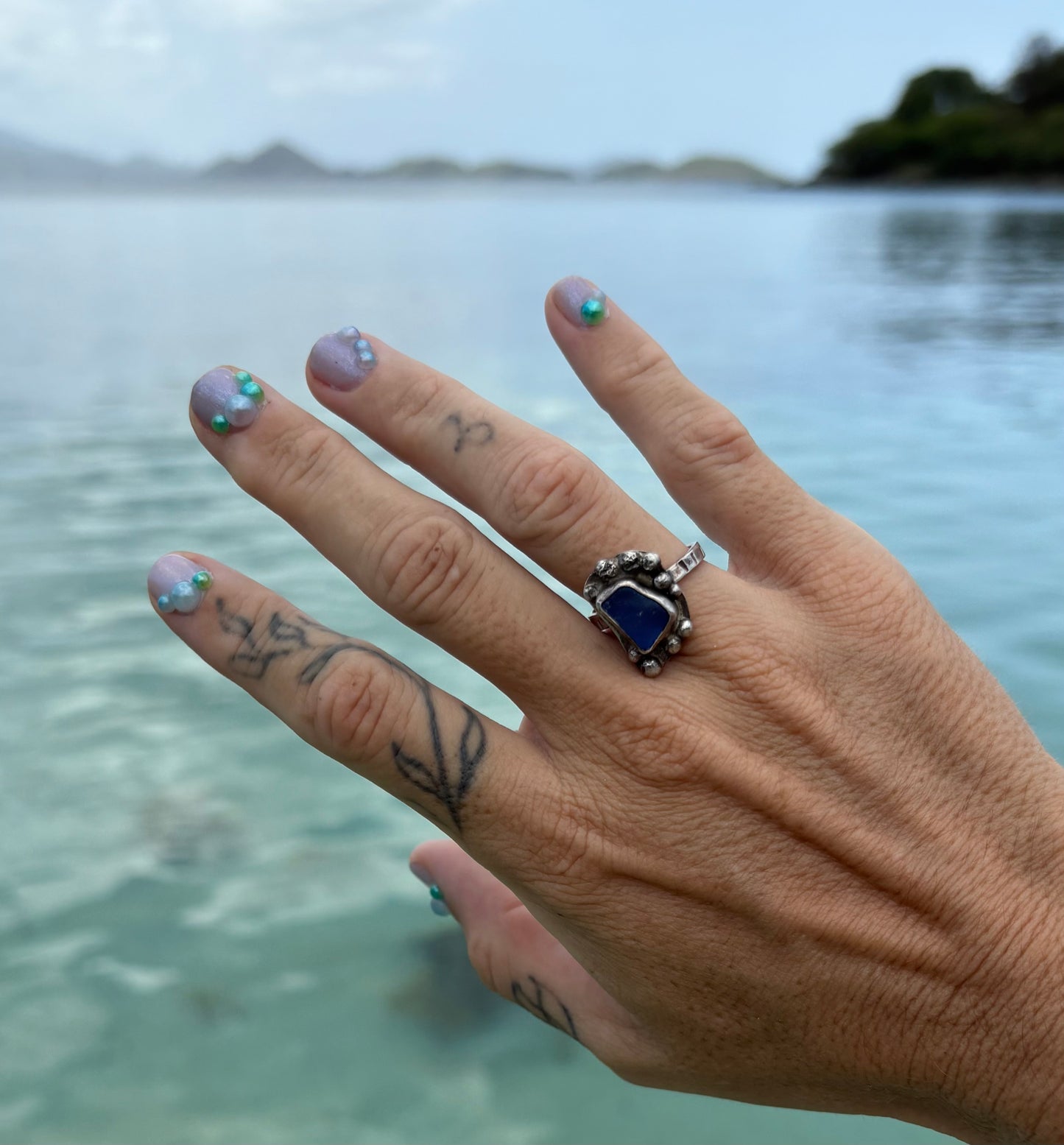 Mermaid Treasure Sea Glass Ring