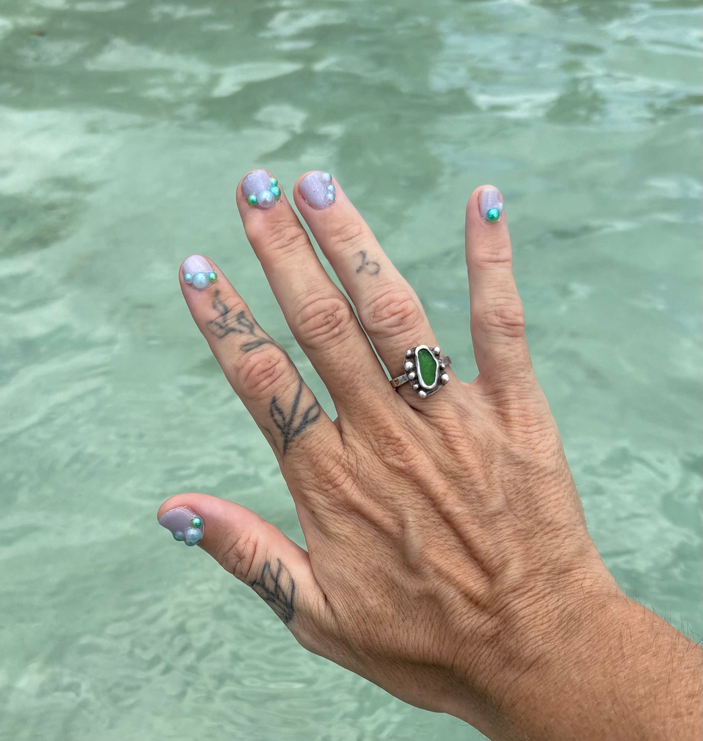 Mermaid Treasure Sea Glass Ring