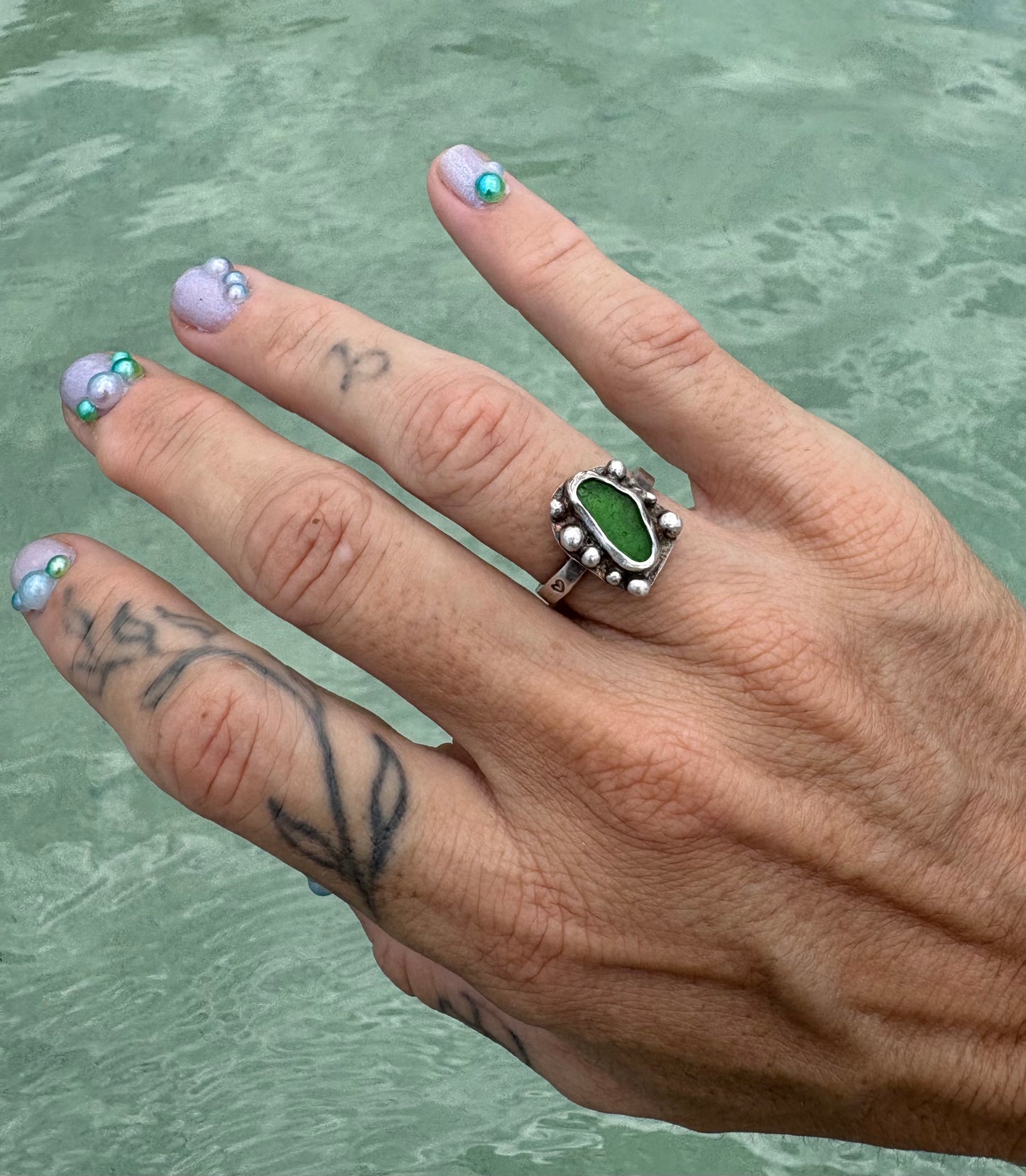 Mermaid Treasure Sea Glass Ring