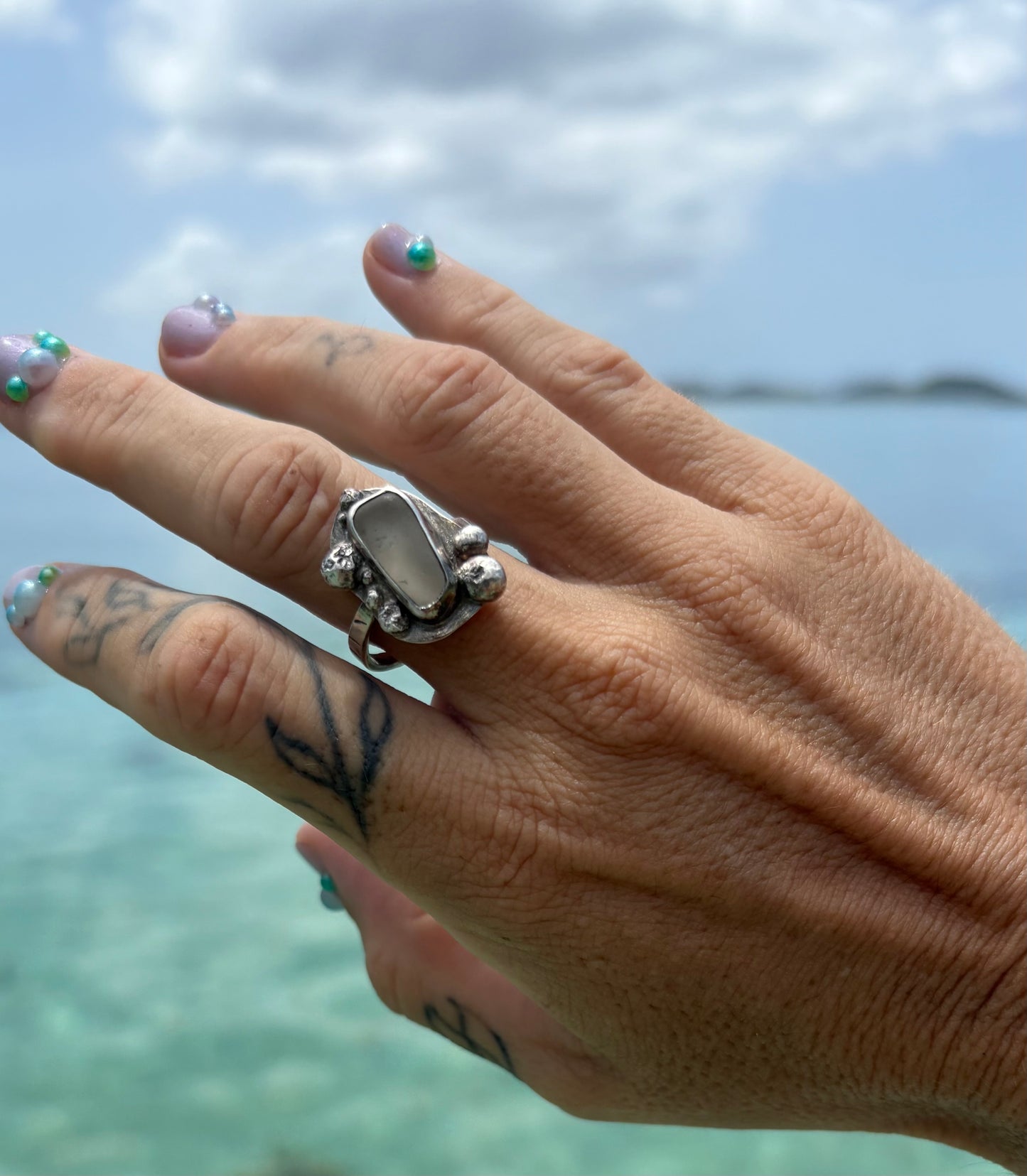Mermaid Treasure Sea Glass Ring