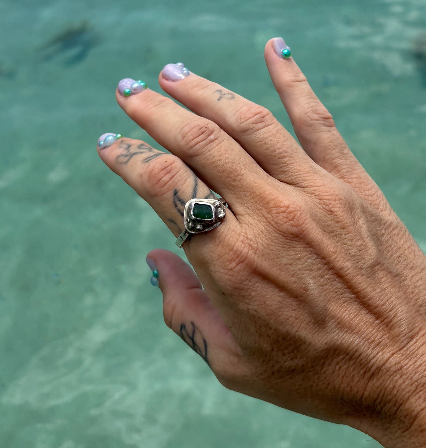 Mermaid Treasure Sea Glass Ring