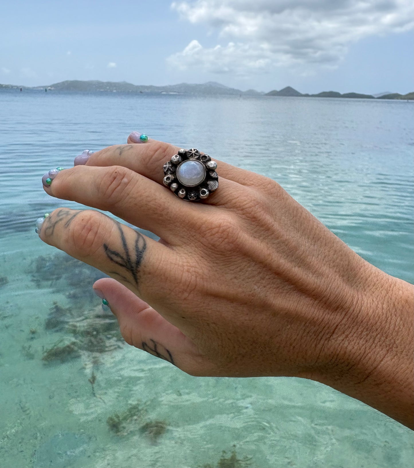 Mermaid Treasure Moonstone Ring