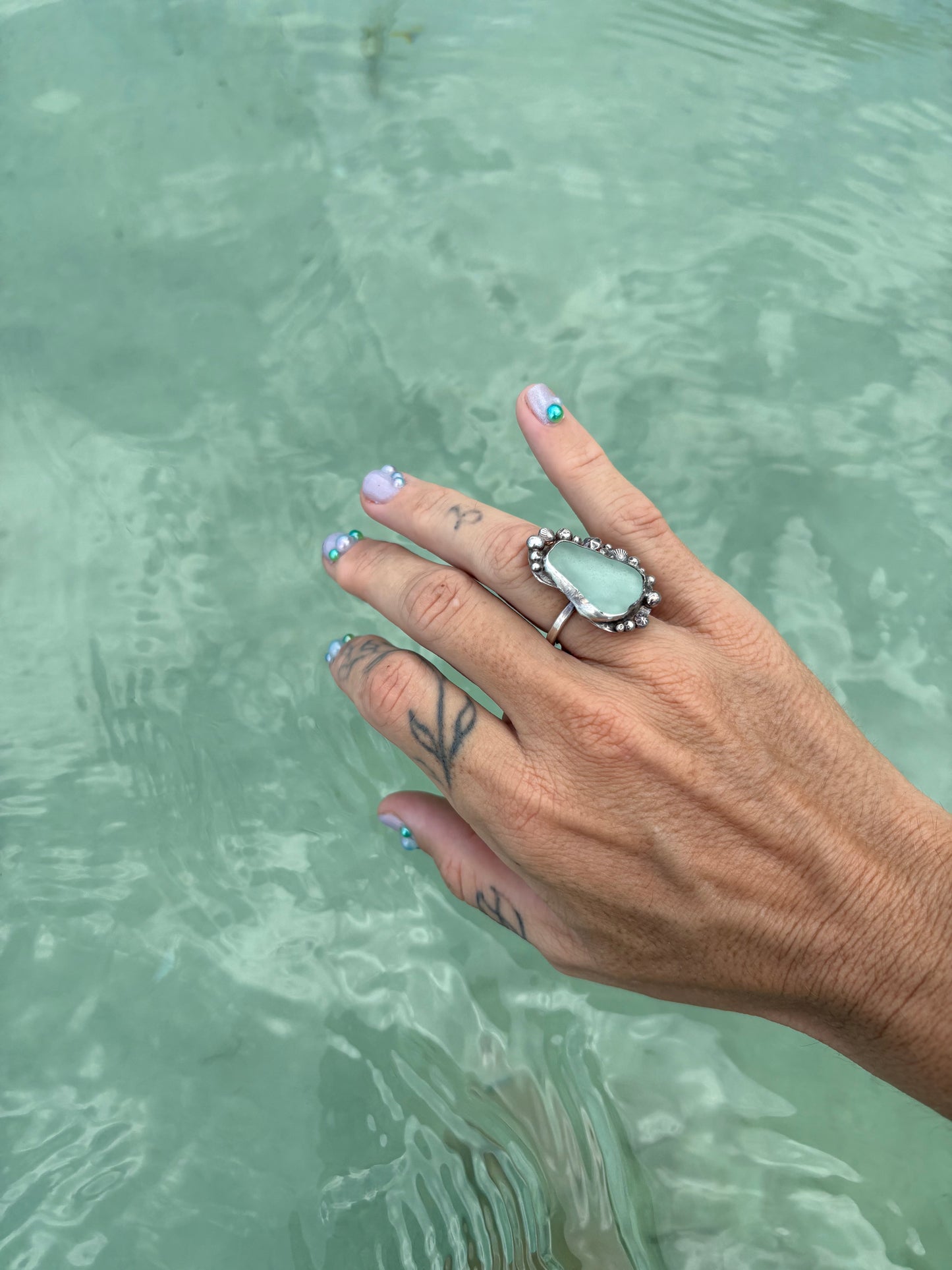 Mermaid Treasure Sea Glass Ring