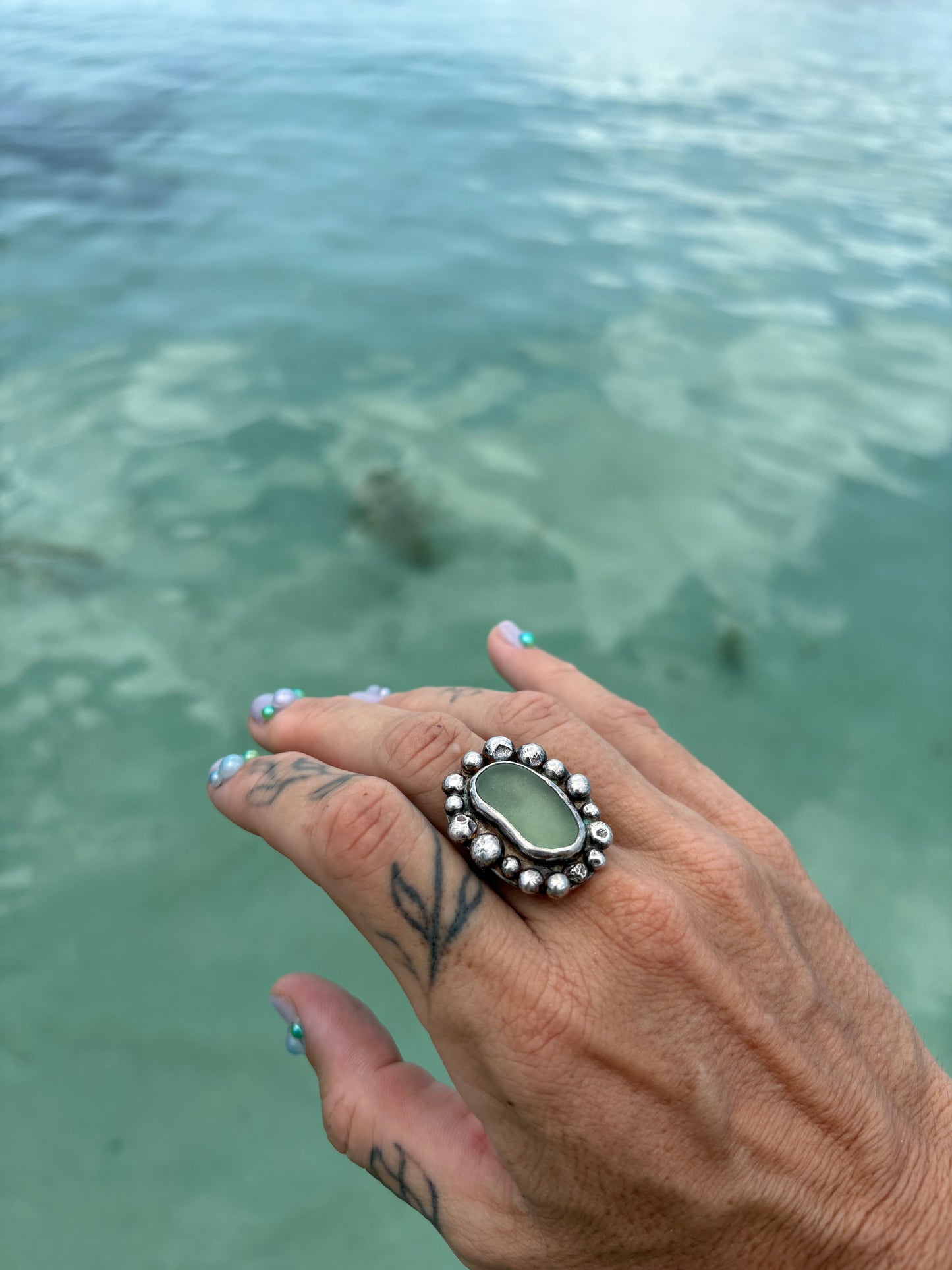 Mermaid Treasure Sea Glass Ring