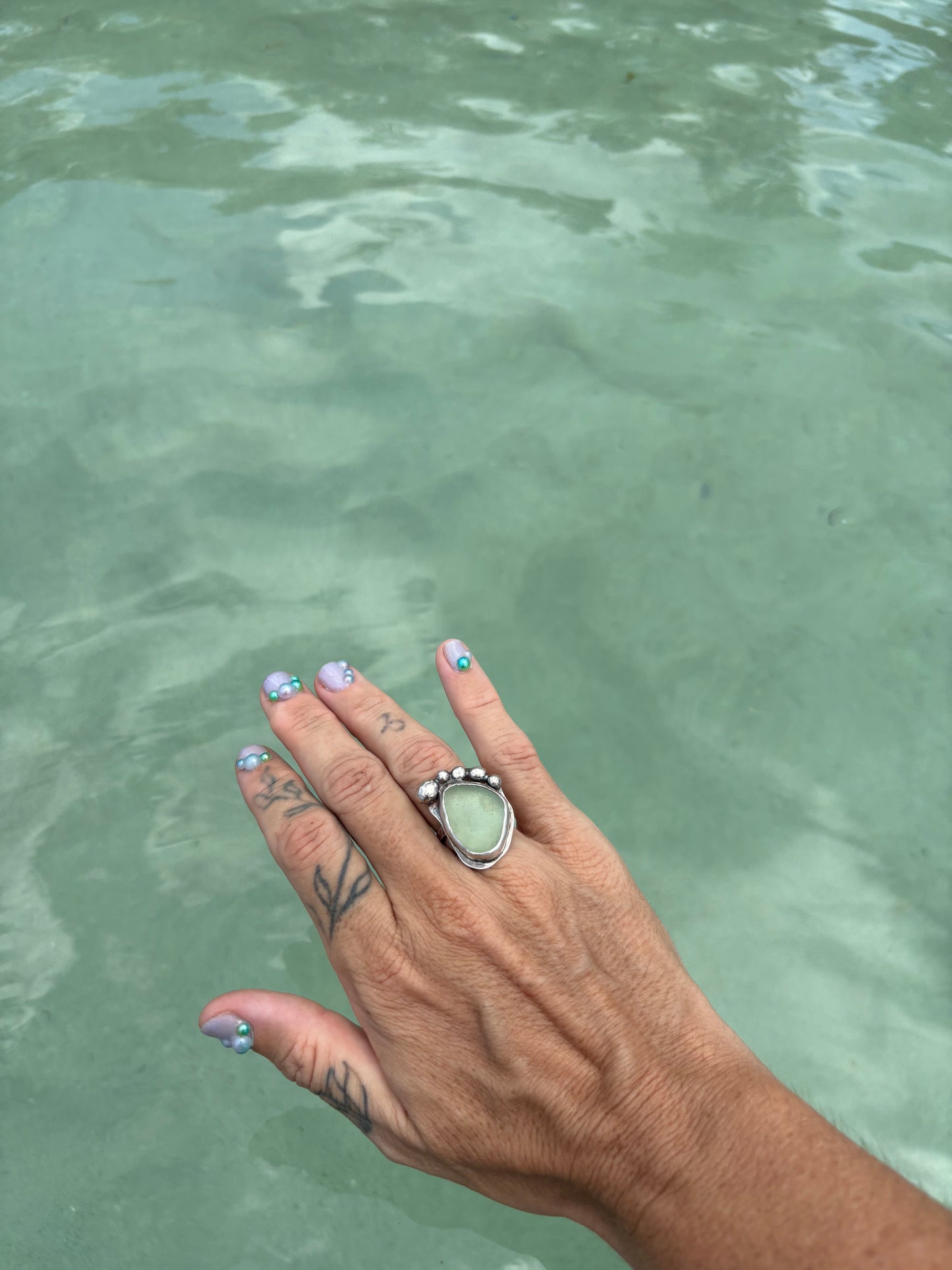 Mermaid Treasure Sea Glass Ring